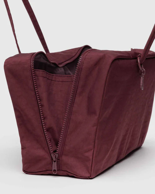 Medium Nylon Bowler Bag - Mahogany - Image 4