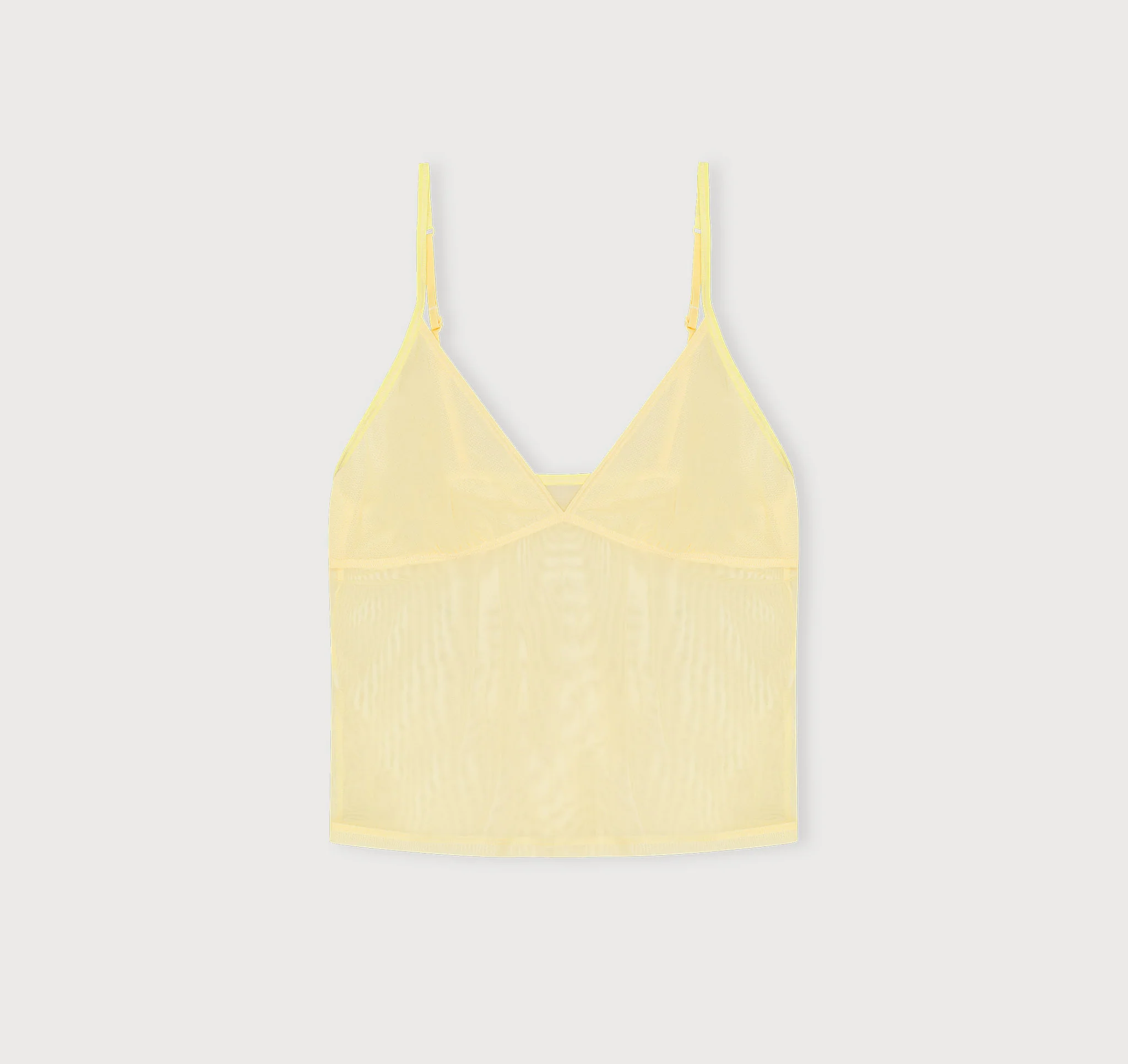 Mesh Cami - Light Lemon - Image 2