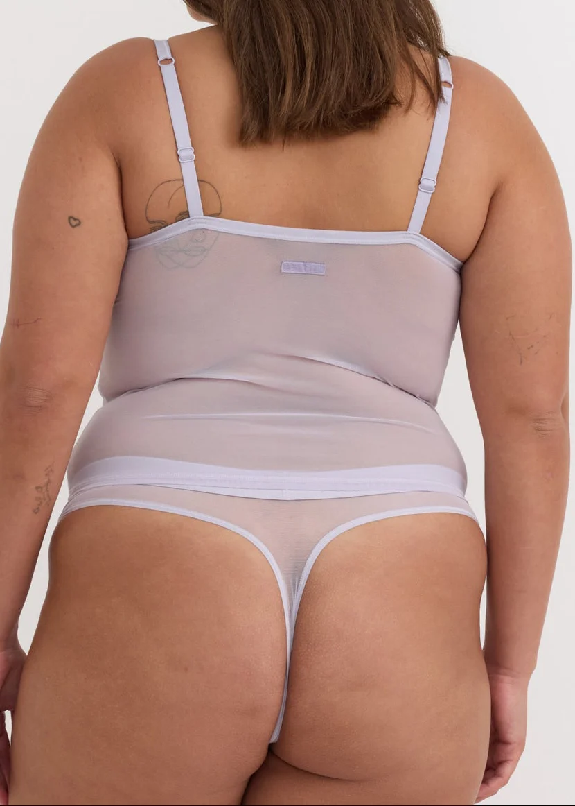 Mesh Cami - Soft Lilac - Image 3