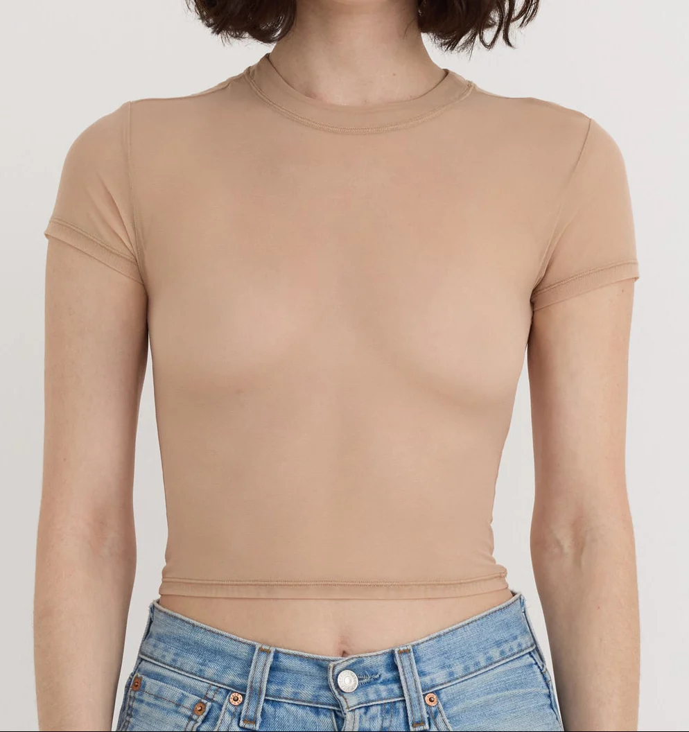 Mesh Tee - Hazelnut - Image 2