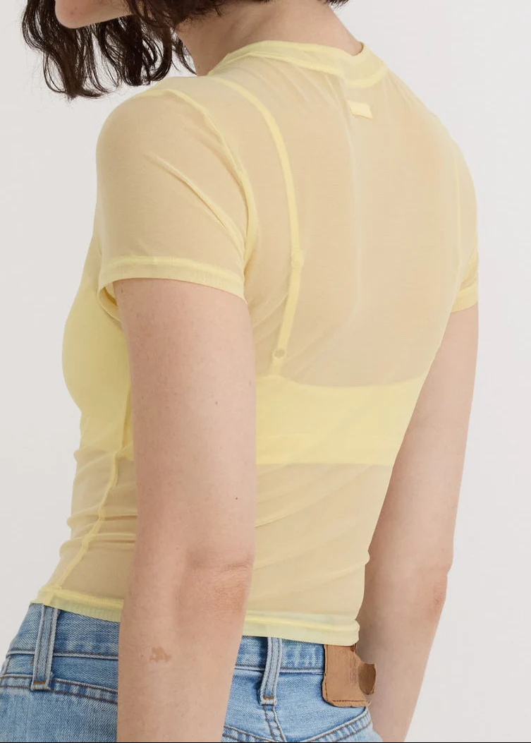 Mesh Tee - Light Lemon - Image 2
