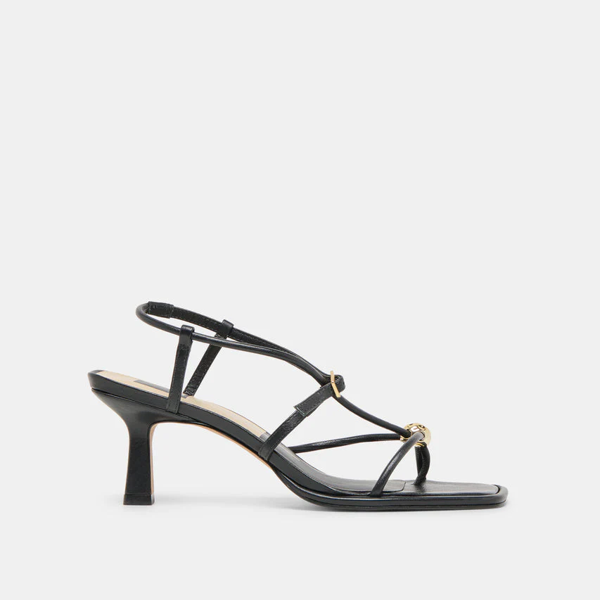 Mylee Heels - Black Leather - Image 3