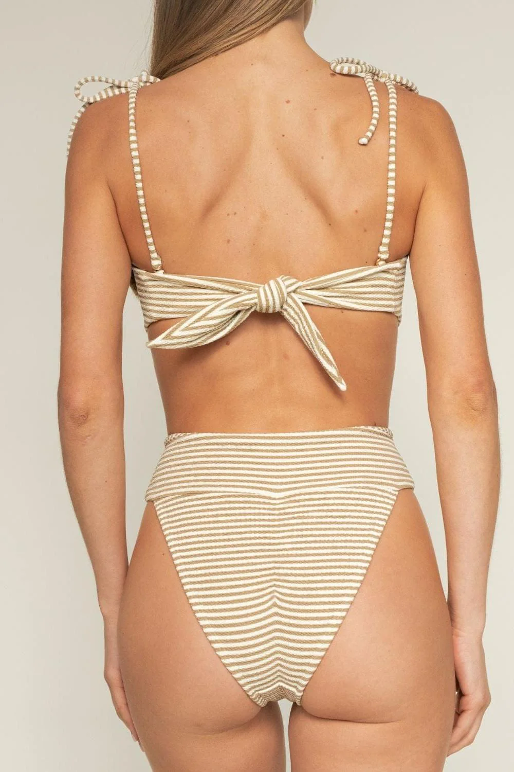 Neutral Stripe Tamarindo Binded Bikini Bottom - Image 3