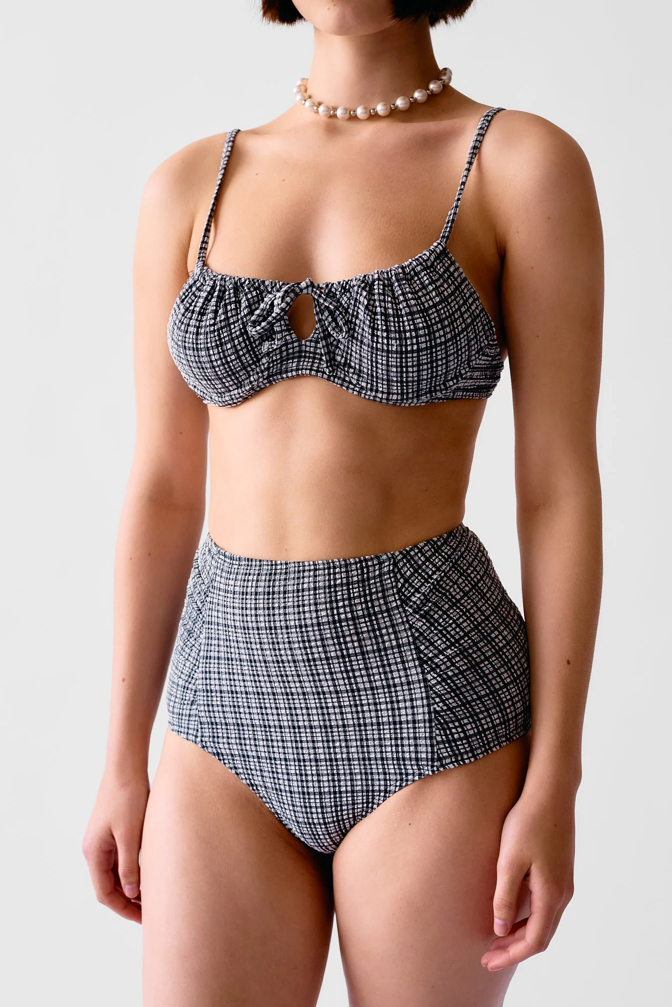 Neve Bikini Bottom - Graphic Gingham - Image 3