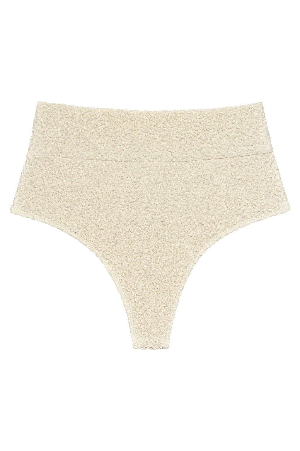 Oat Texture Full Coverage High Rise Bikini Bottom - Image 2
