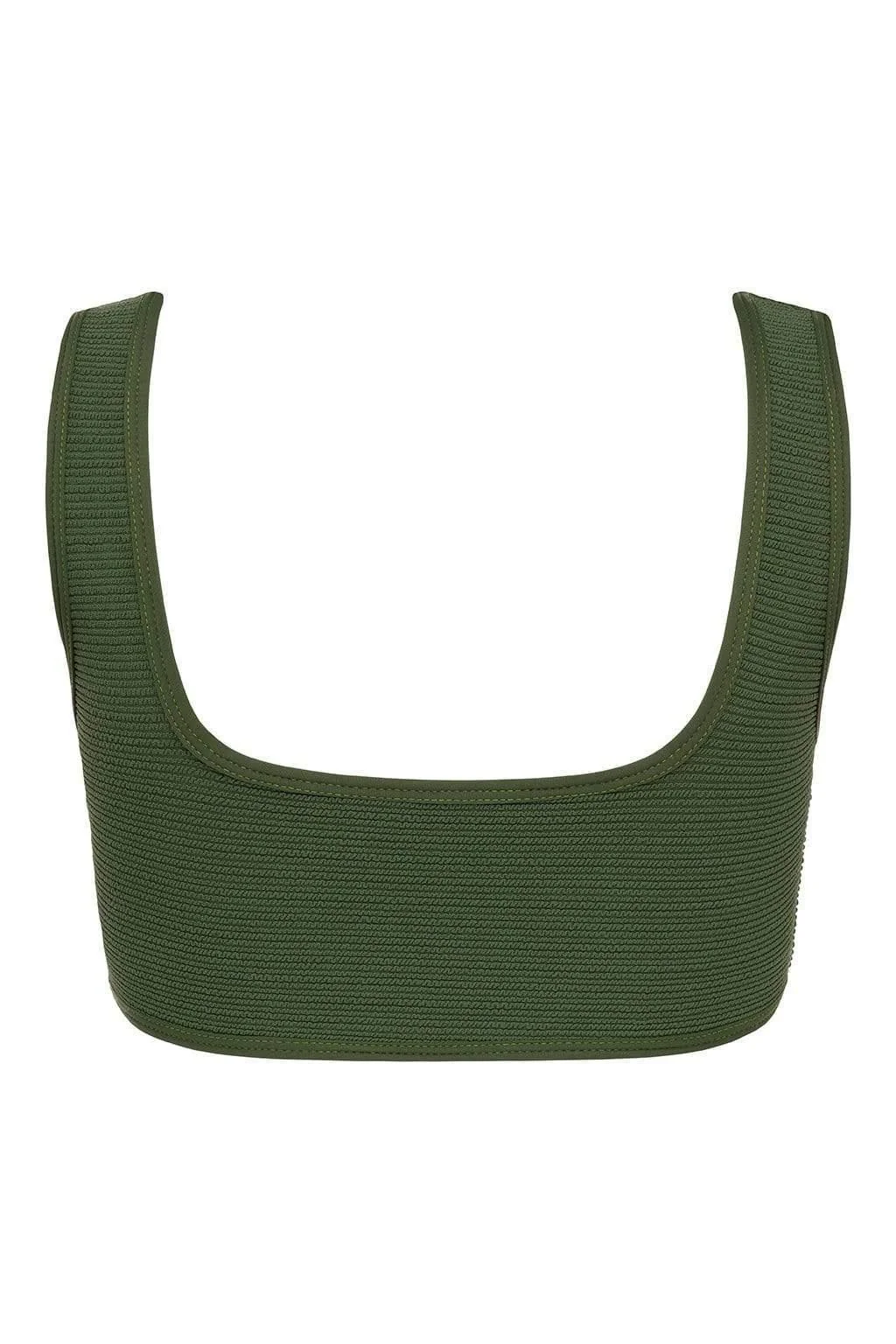 Olive Micro Scrunch Allie Bikini Top - Image 3