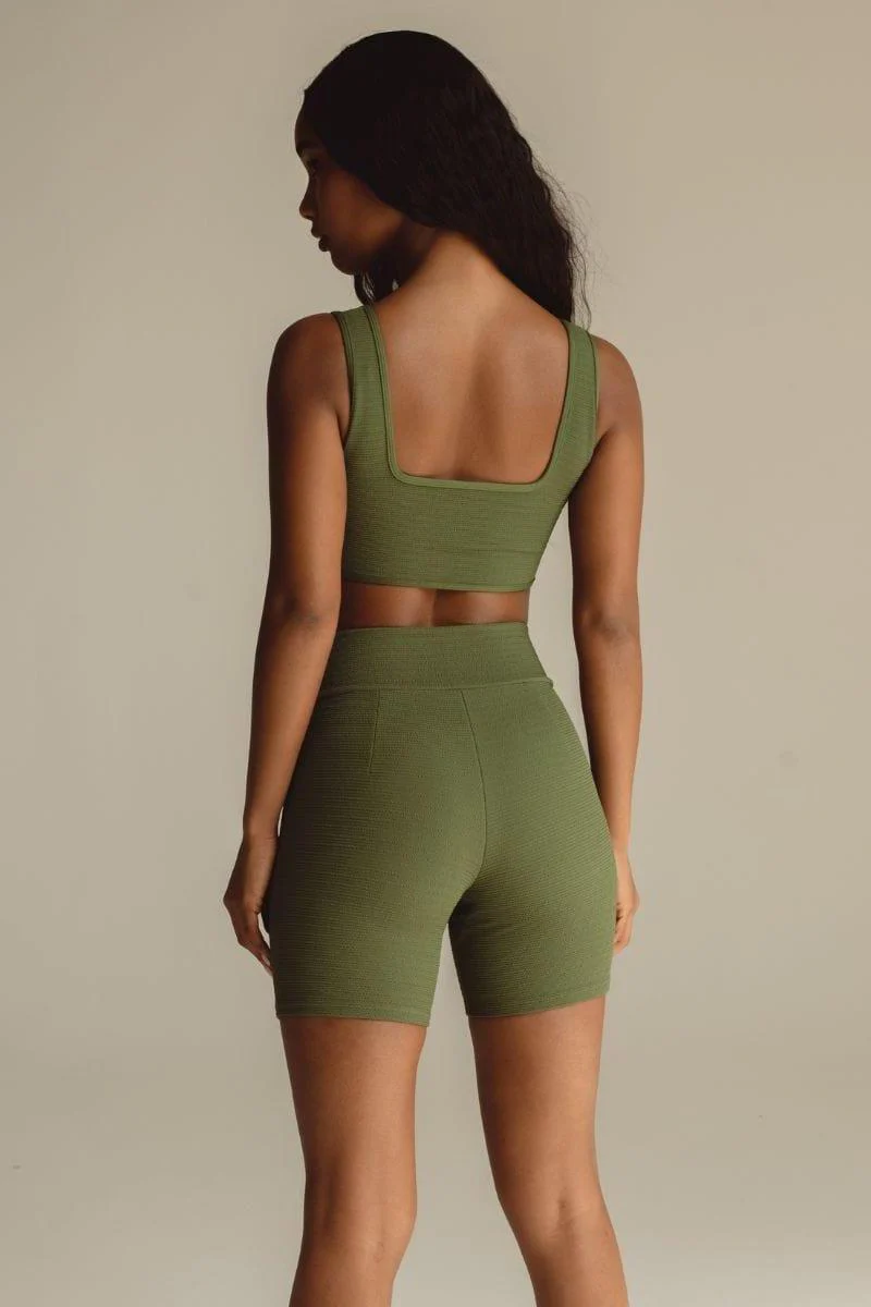 Olive Micro Scrunch Allie Bikini Top - Image 4
