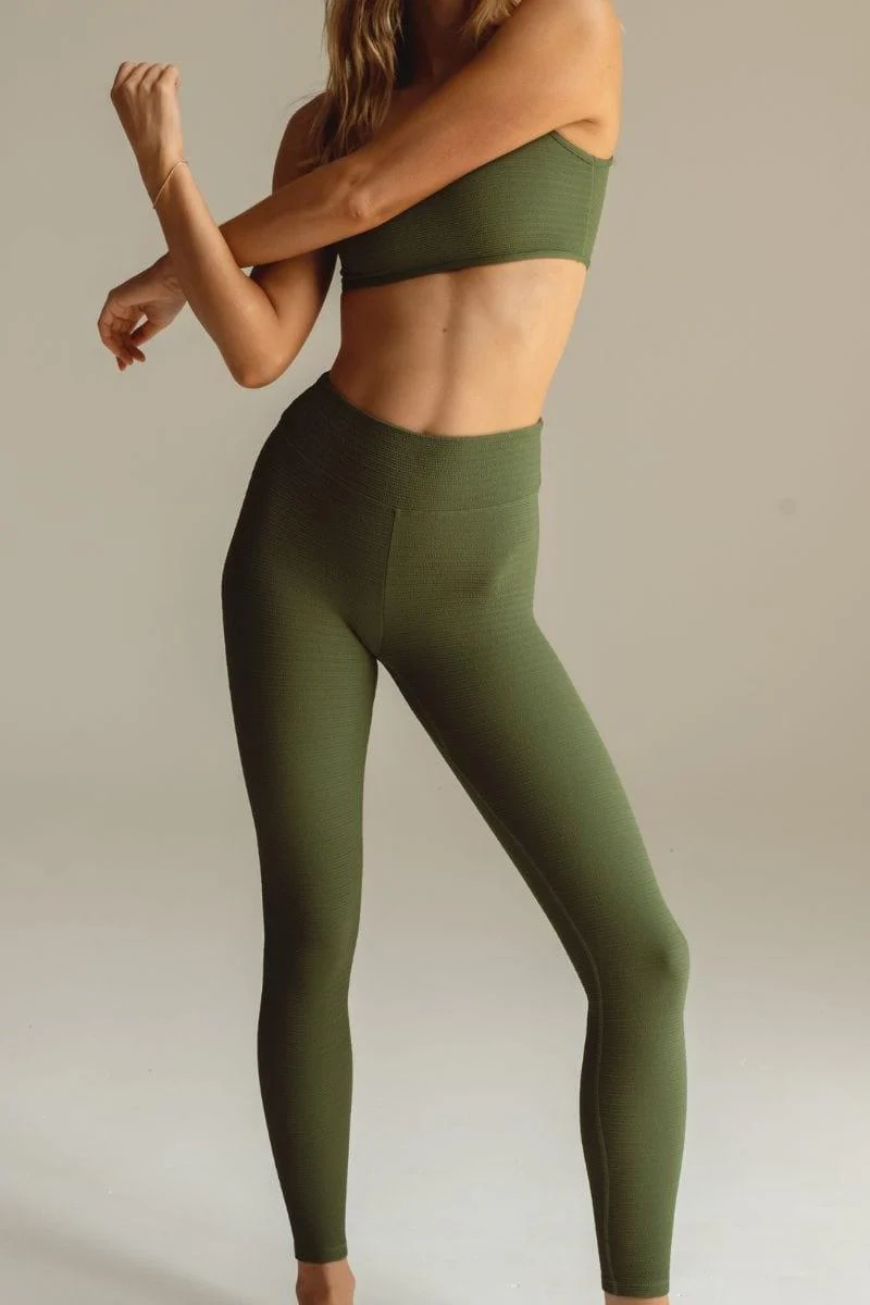 Olive Micro Scrunch Classic Legging - Image 5