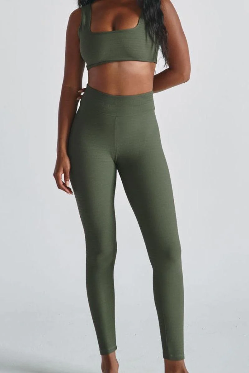 Olive Micro Scrunch Classic Legging - Image 7