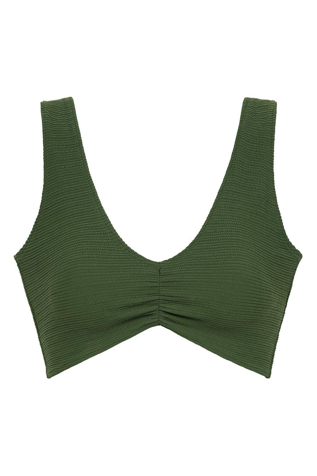 Olive Micro Scrunch Kim Variation Bikini Top - Image 2