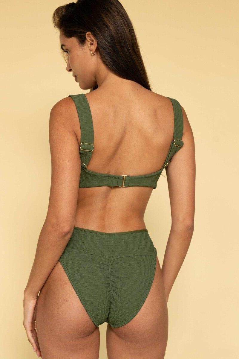 Olive Micro Scrunch Tamarindo Bikini Bottom - Image 3