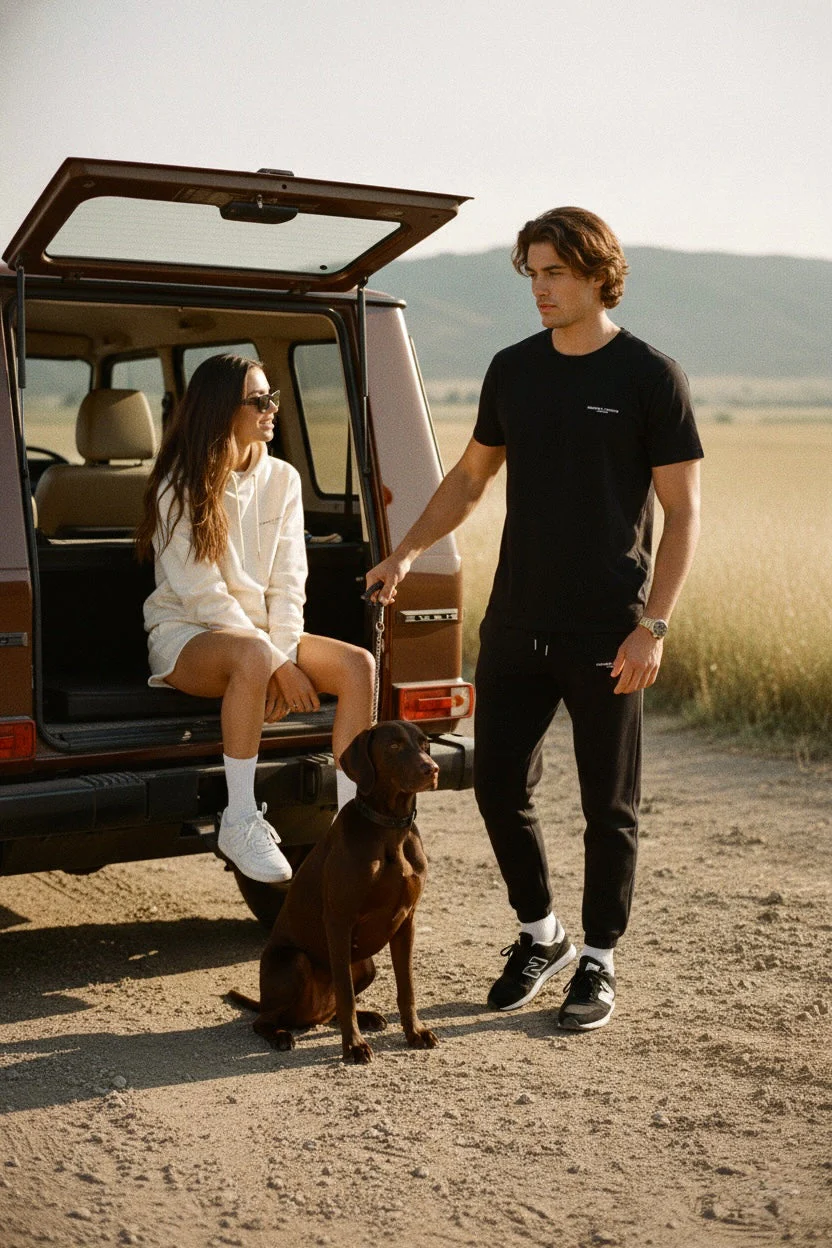 Organic Cotton Joggers - Black - Image 2