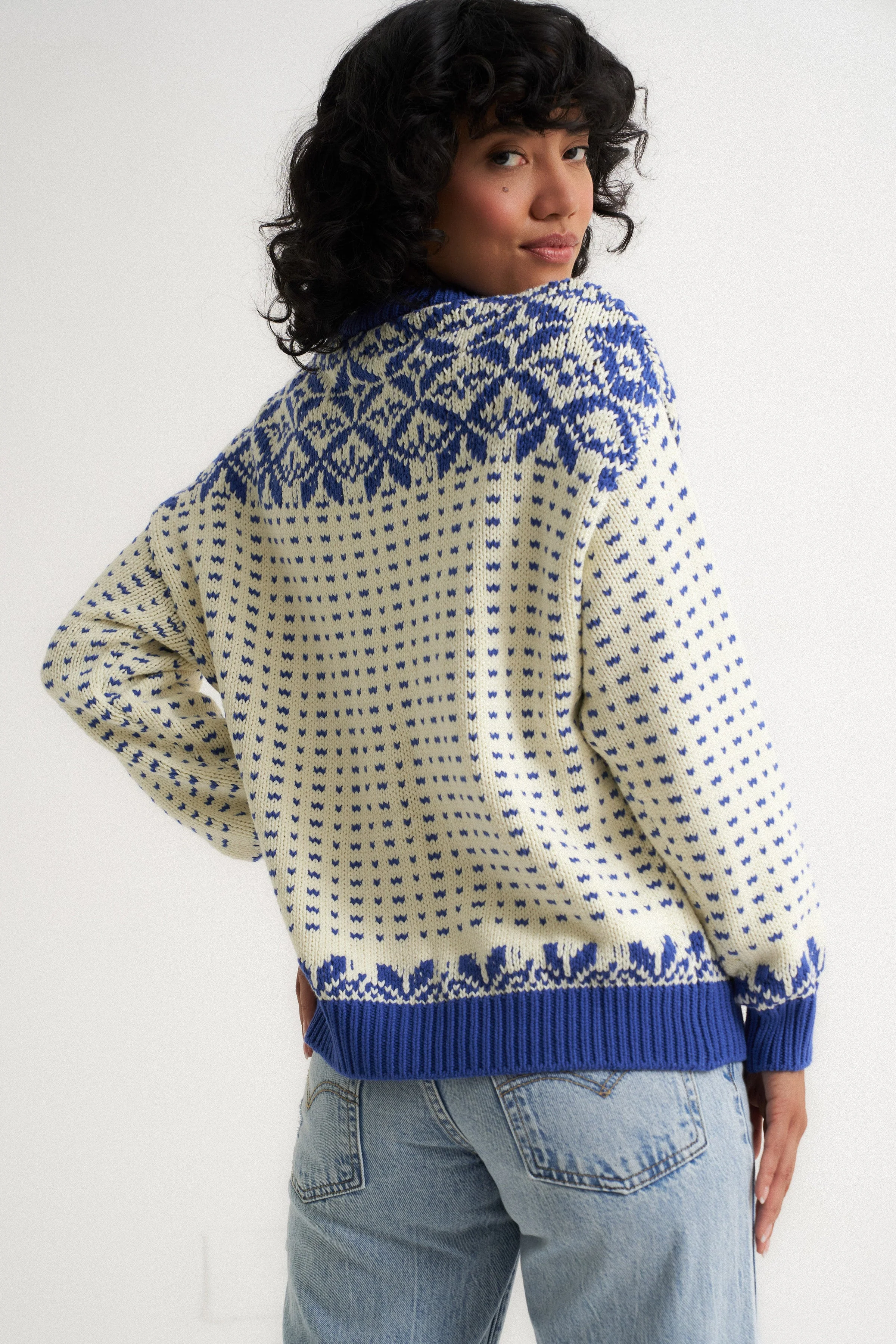 Oversized Maeve Cardigan - Blue - Image 8