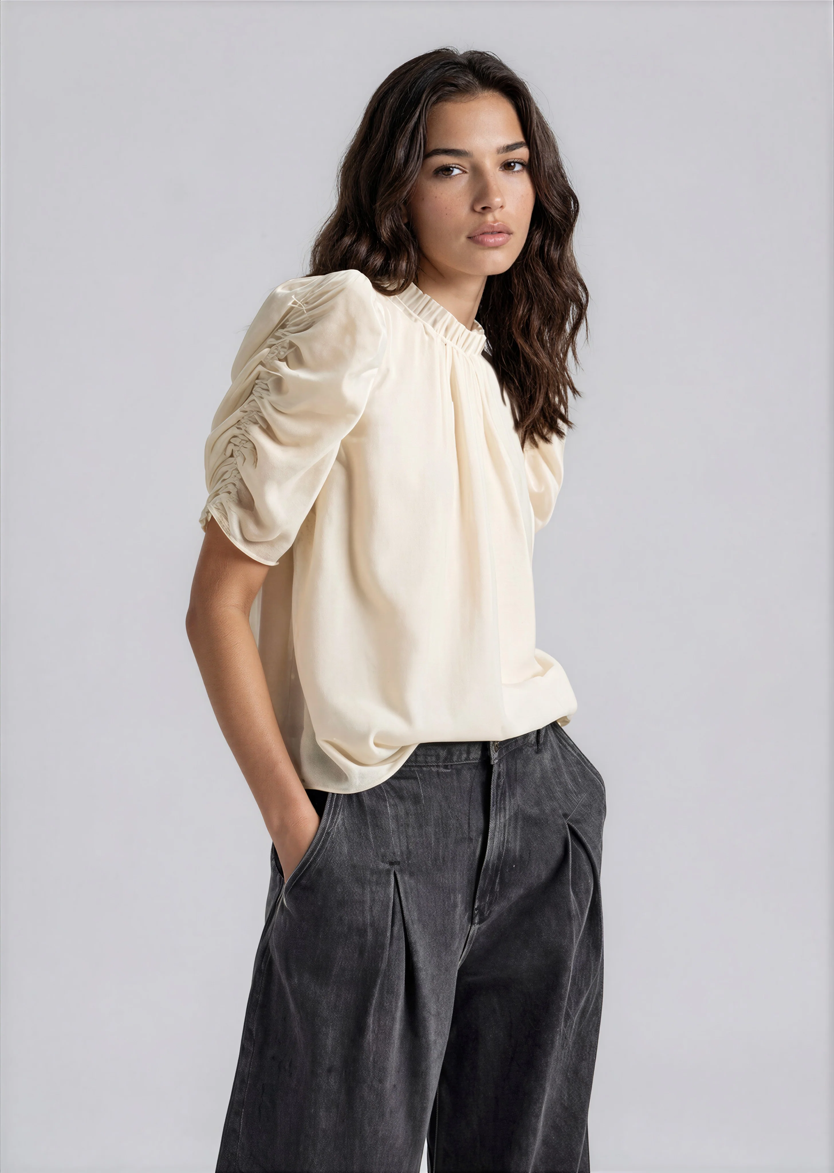 Sadie Blouse - Beige - Image 2