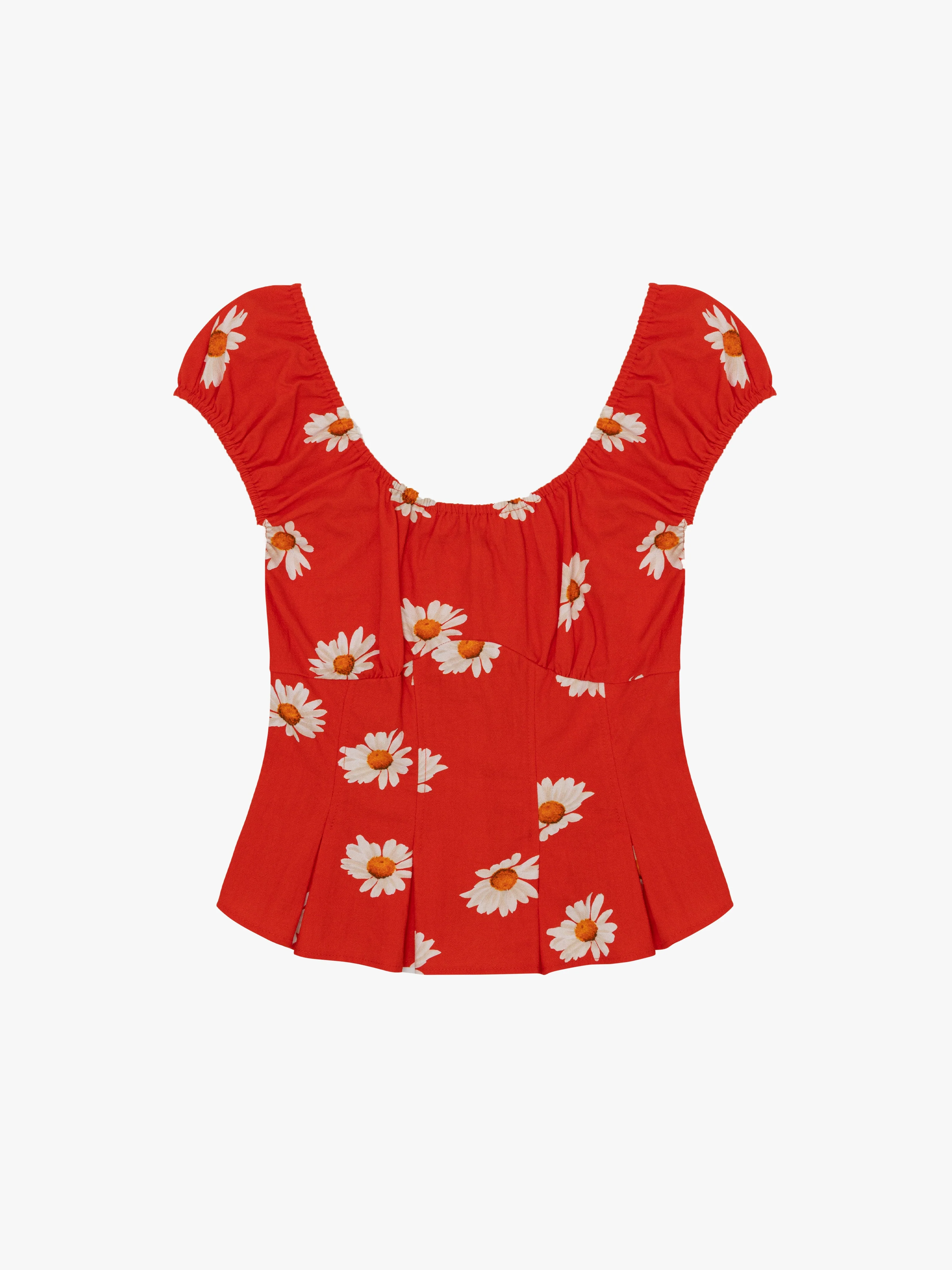 Pat Top - Red Daisy