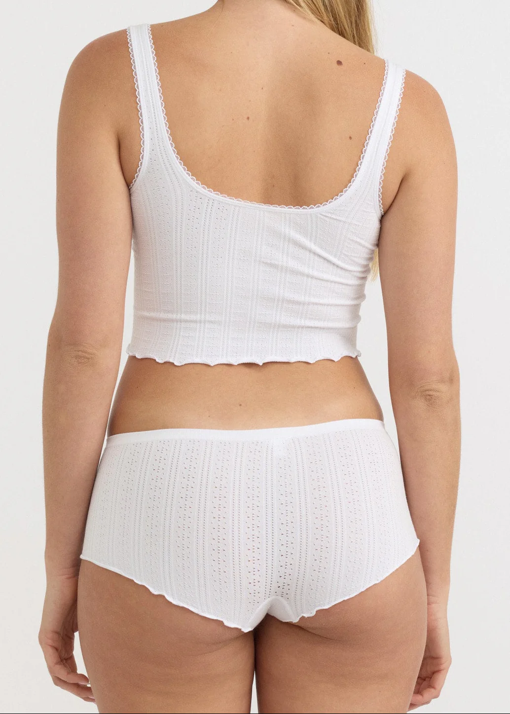Pointelle Cami - White - Image 2