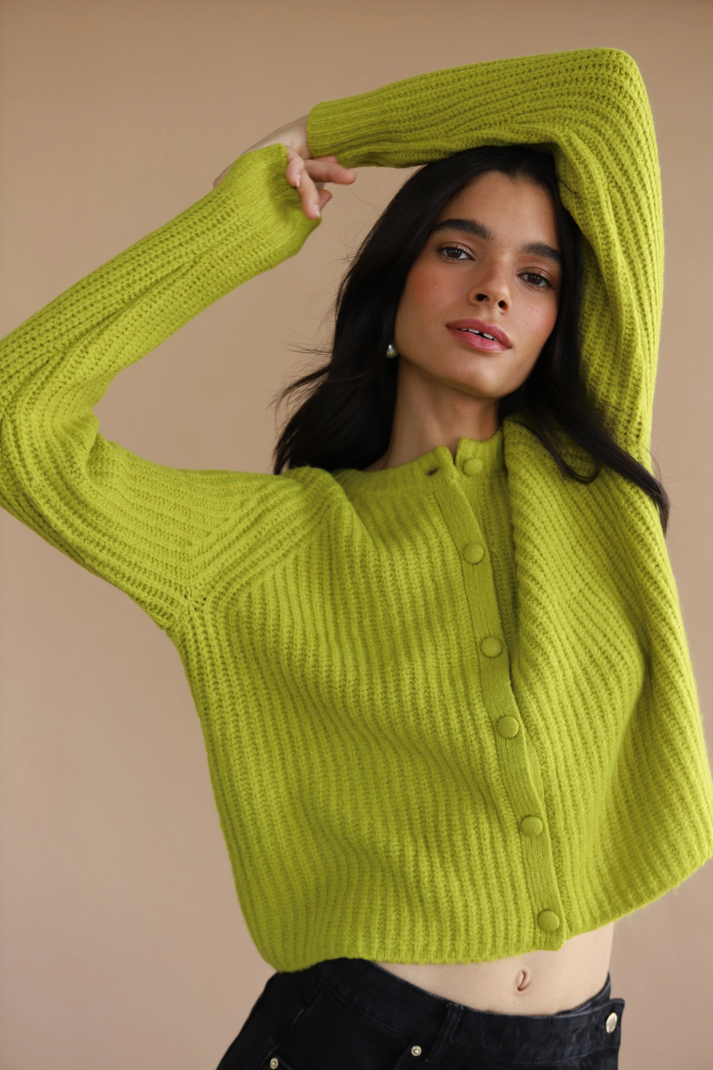 Poppy Cardigan - Sour Melon - Image 5