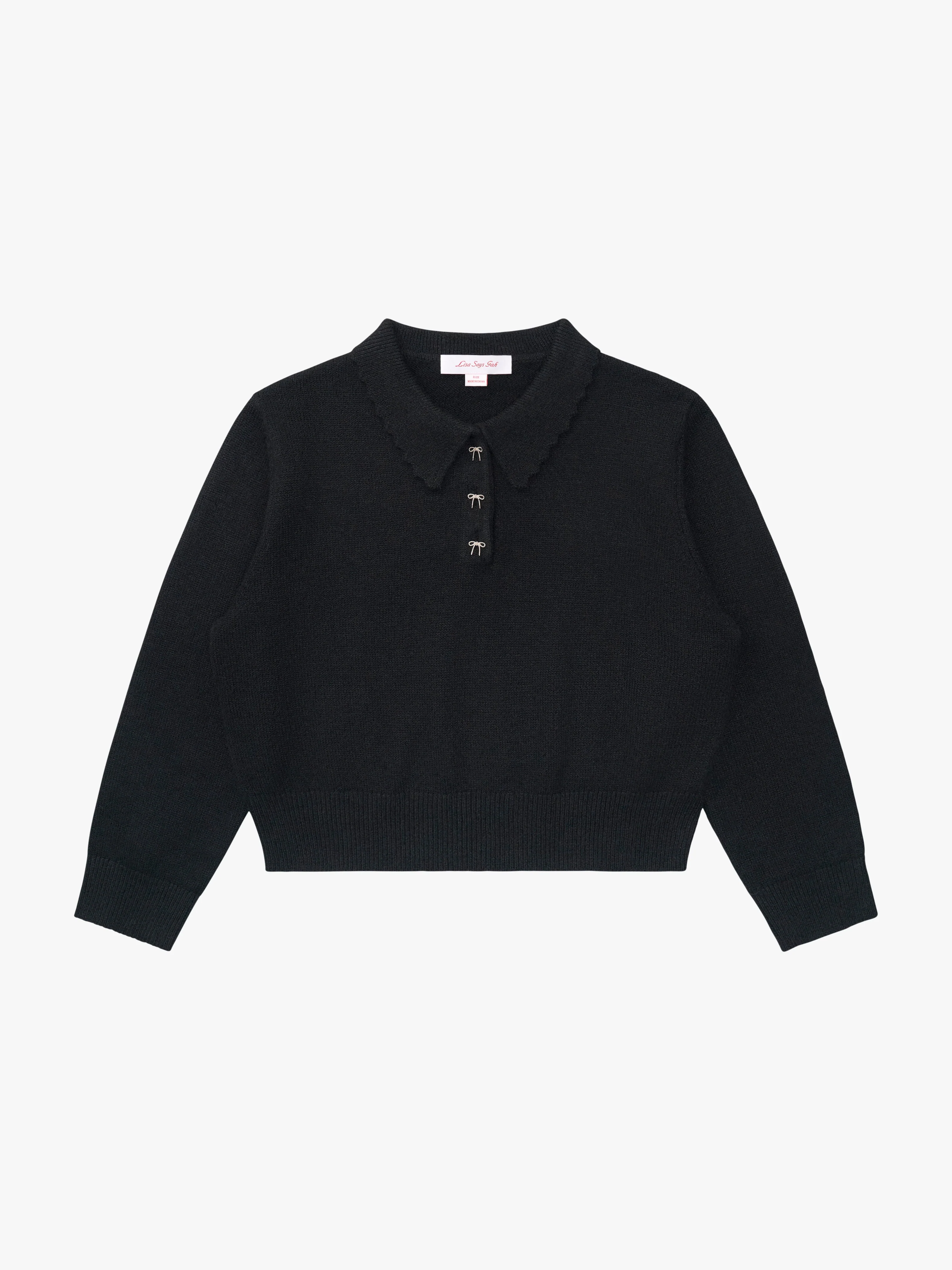 Posey Polo Sweater - Black - Image 2