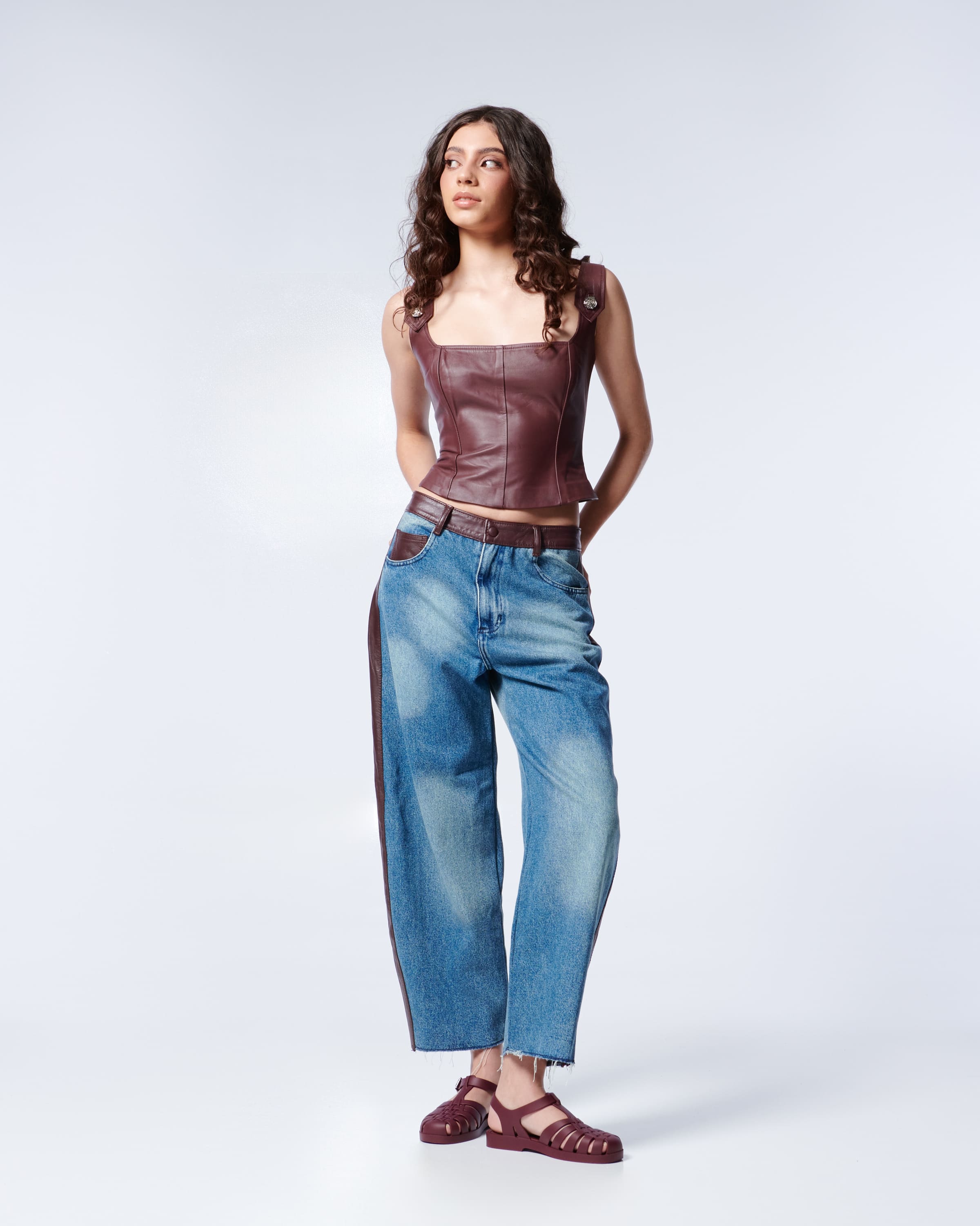 Possession Jelly Fisherman Sandal - Burgundy - Image 5