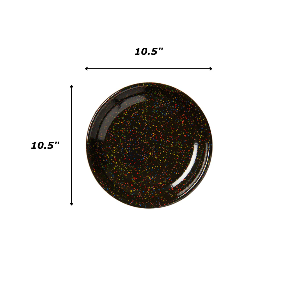 Rainbow Falls Coupe Dinner Plate - Black - Image 4