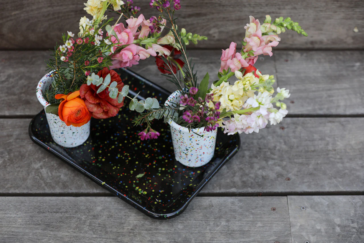 Rainbow Falls Rectangle Tray - Black - Image 3