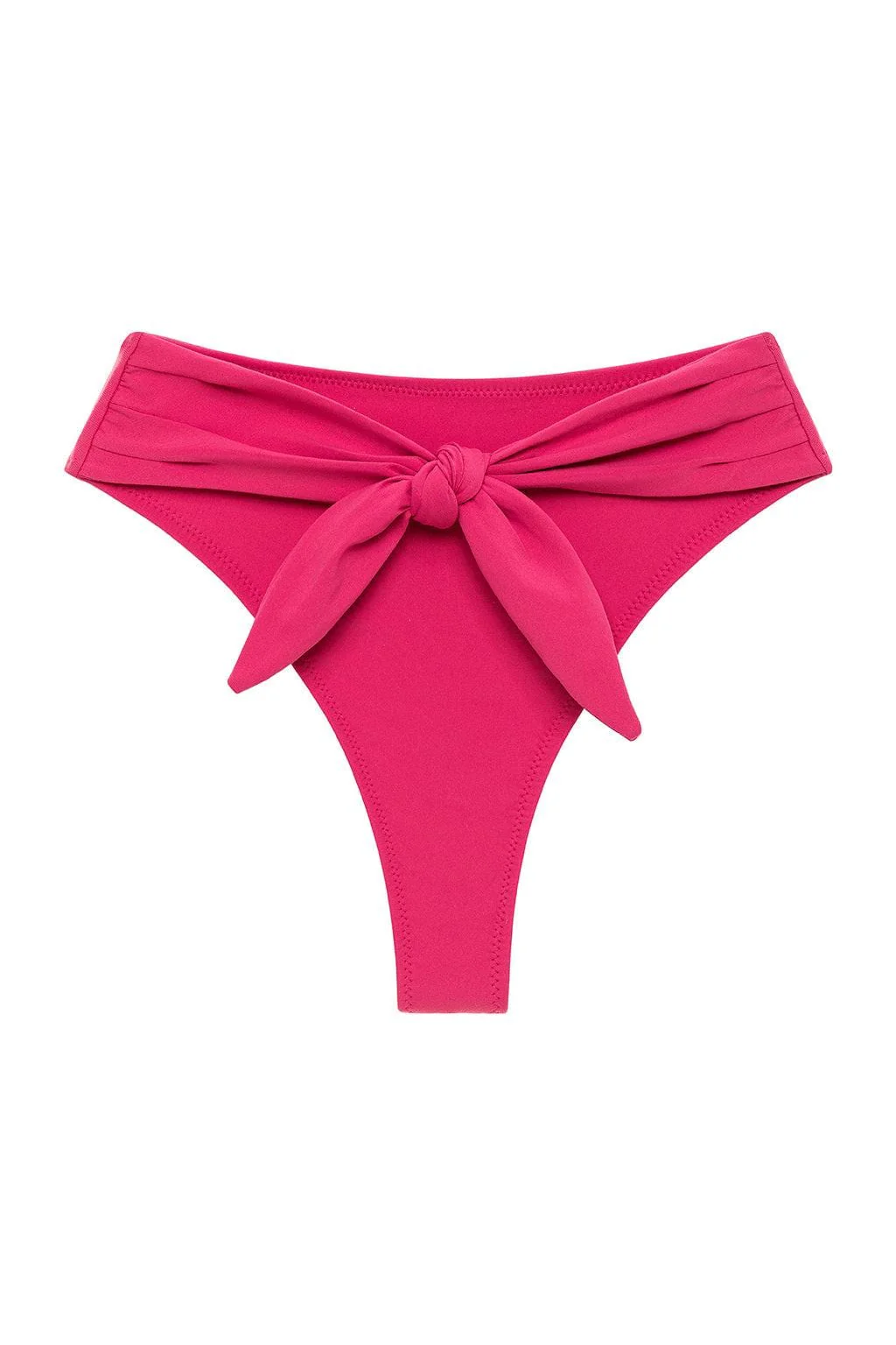 Raspberry Paula Tie-Up Bikini Bottom - Image 2