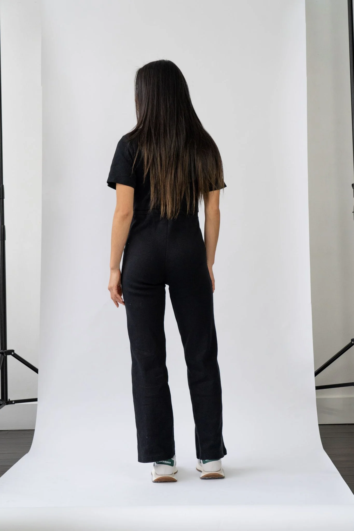 Ribbed Polo Jumpsuit Jet - Image 2