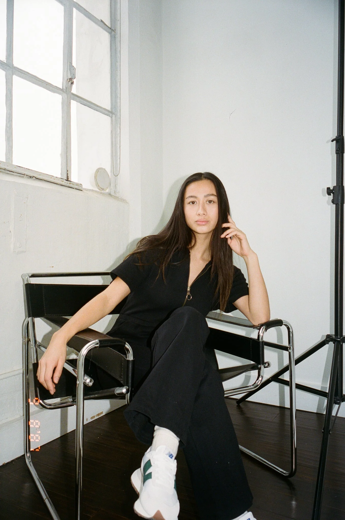 Ribbed Polo Jumpsuit Jet - Image 6