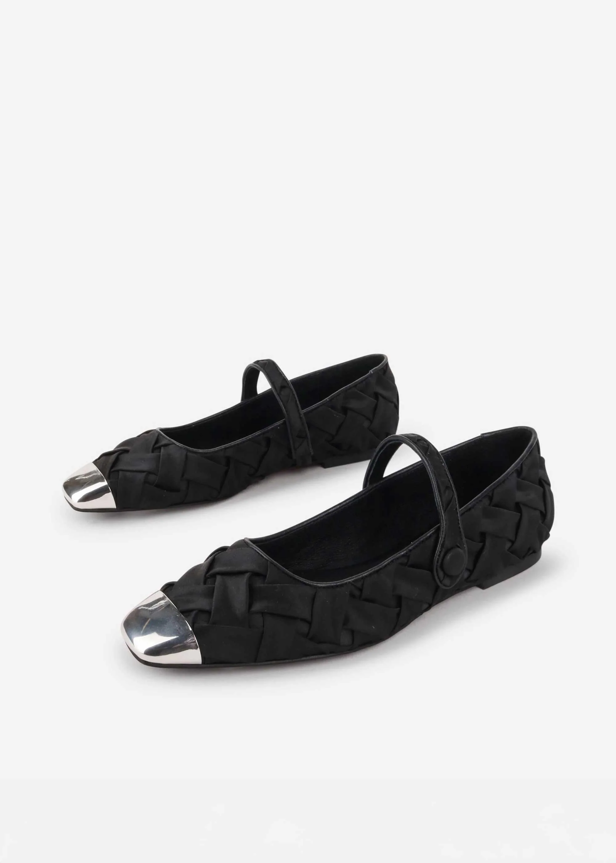 Ribbons Satin Braided Mary Jane Flat