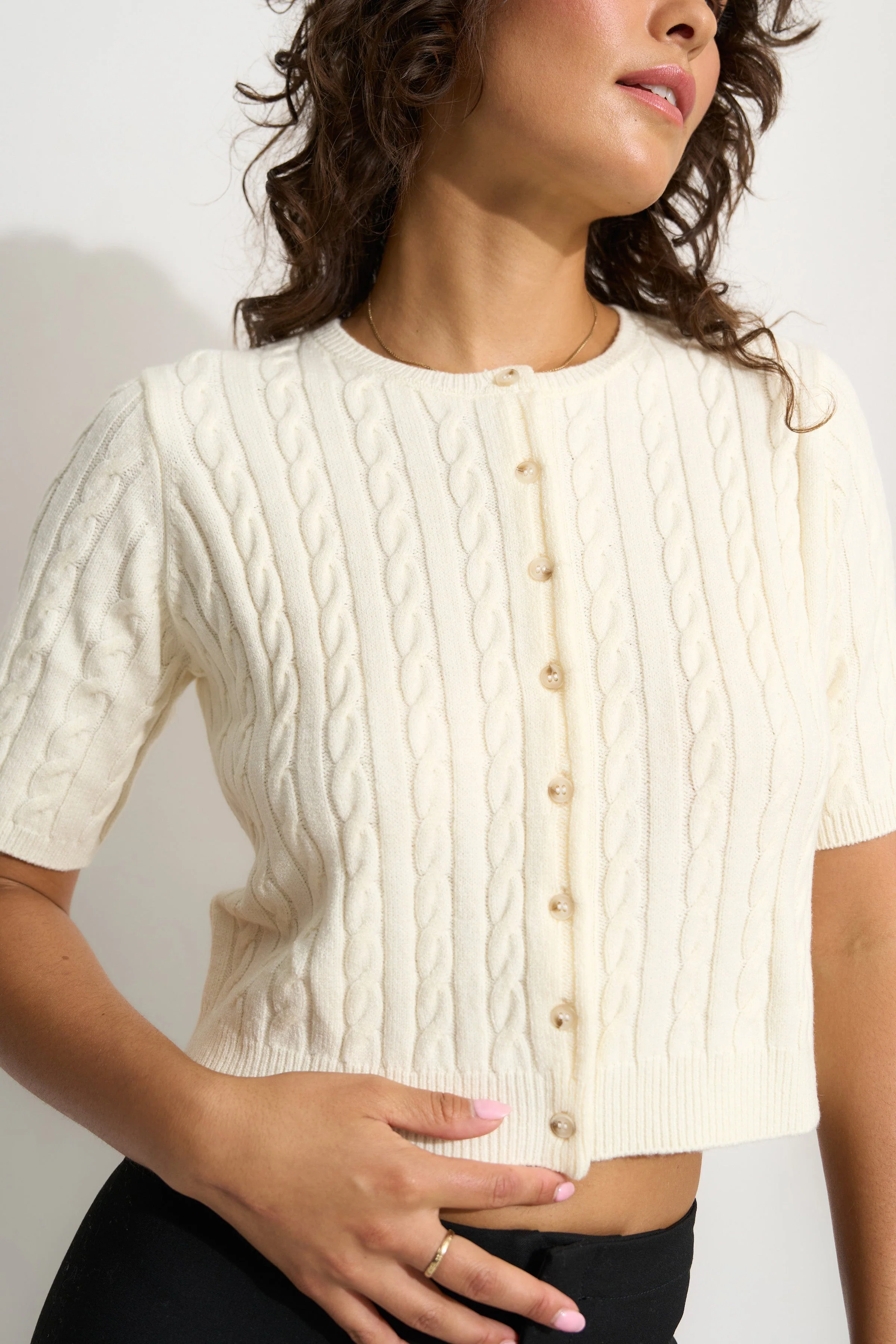 Rose Cardigan - Swan - Image 5