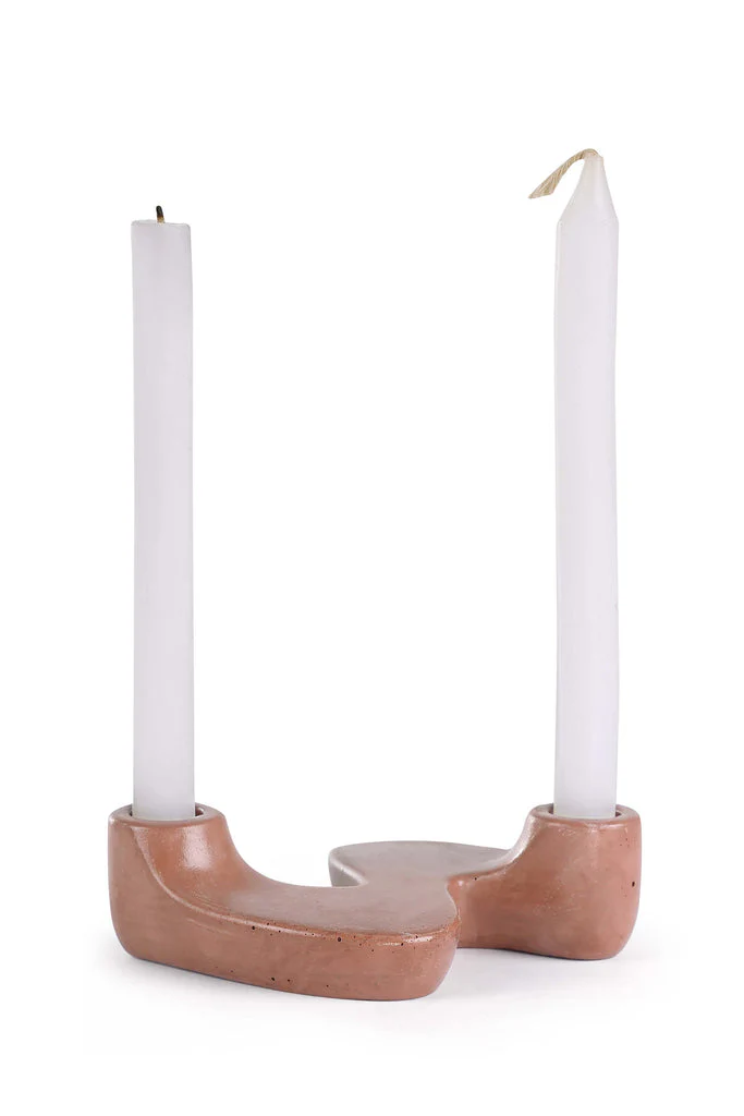 "S" Style Nordic Candle Holder - Brown