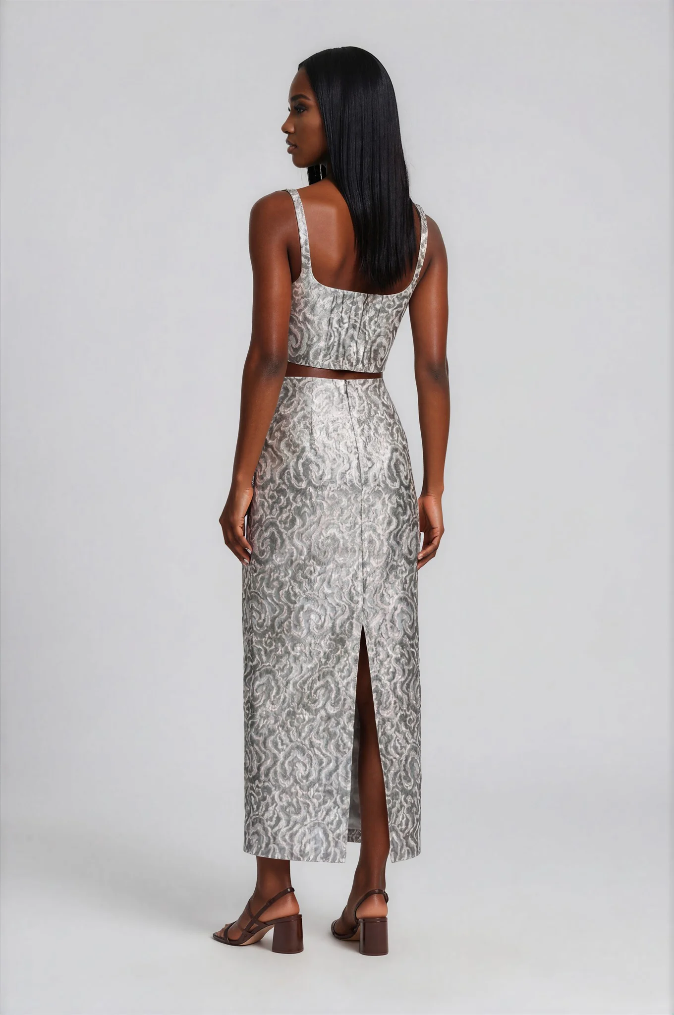 Rae Skirt - Silver - Image 3