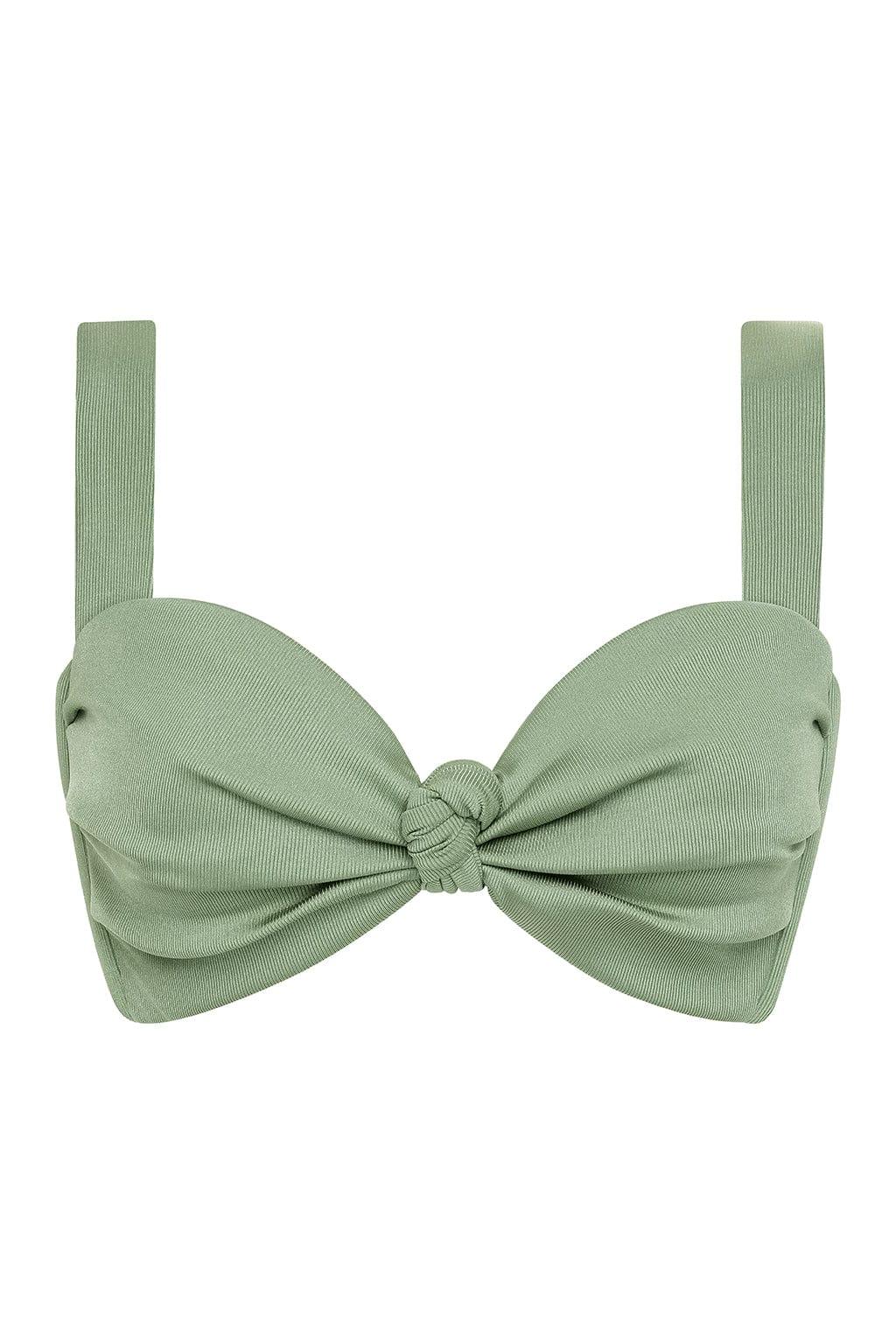 Sage Green Rib Hayden Bikini Top - Image 2