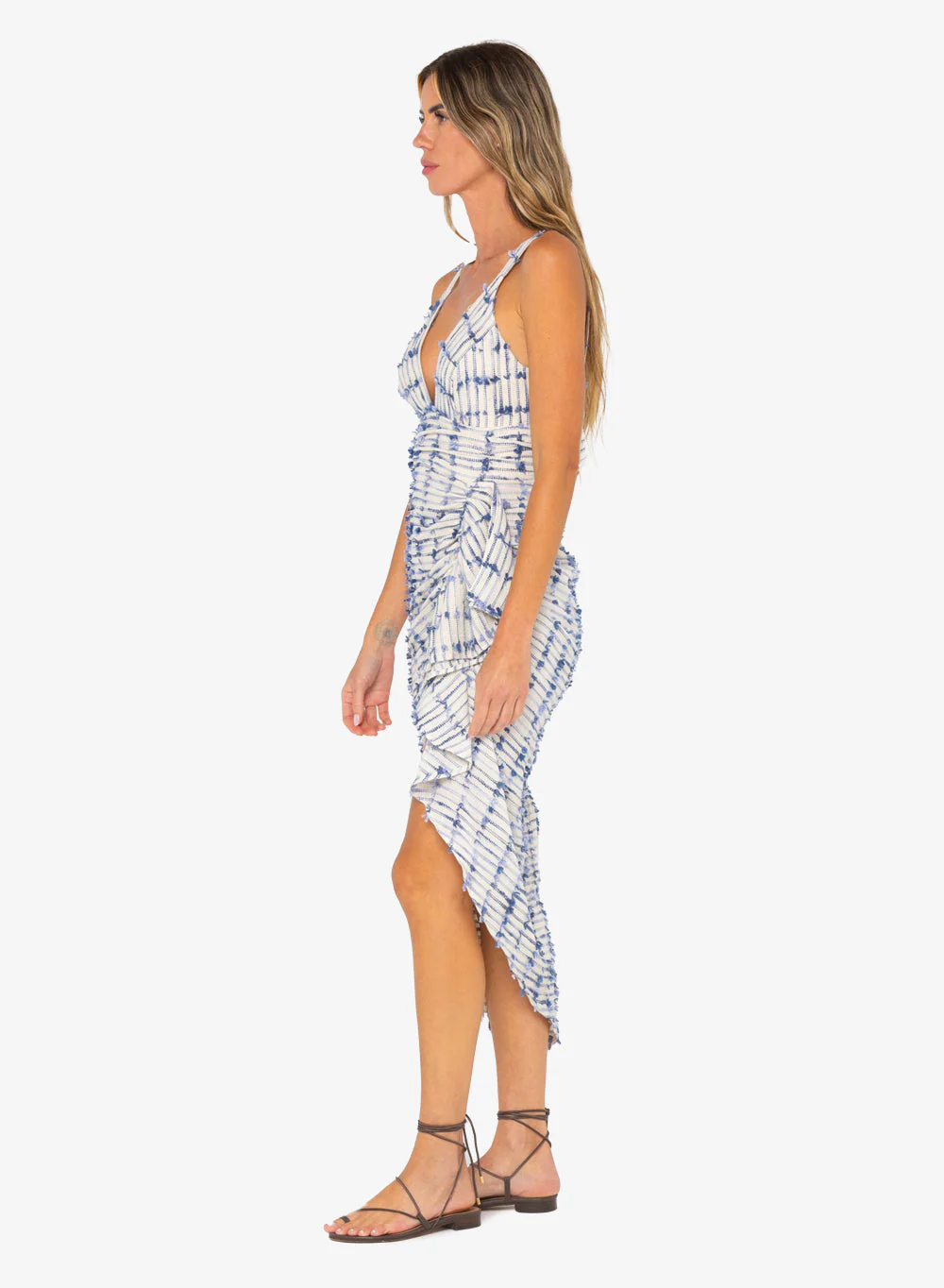 Sasha Dress - Blue Oatmeal - Image 3
