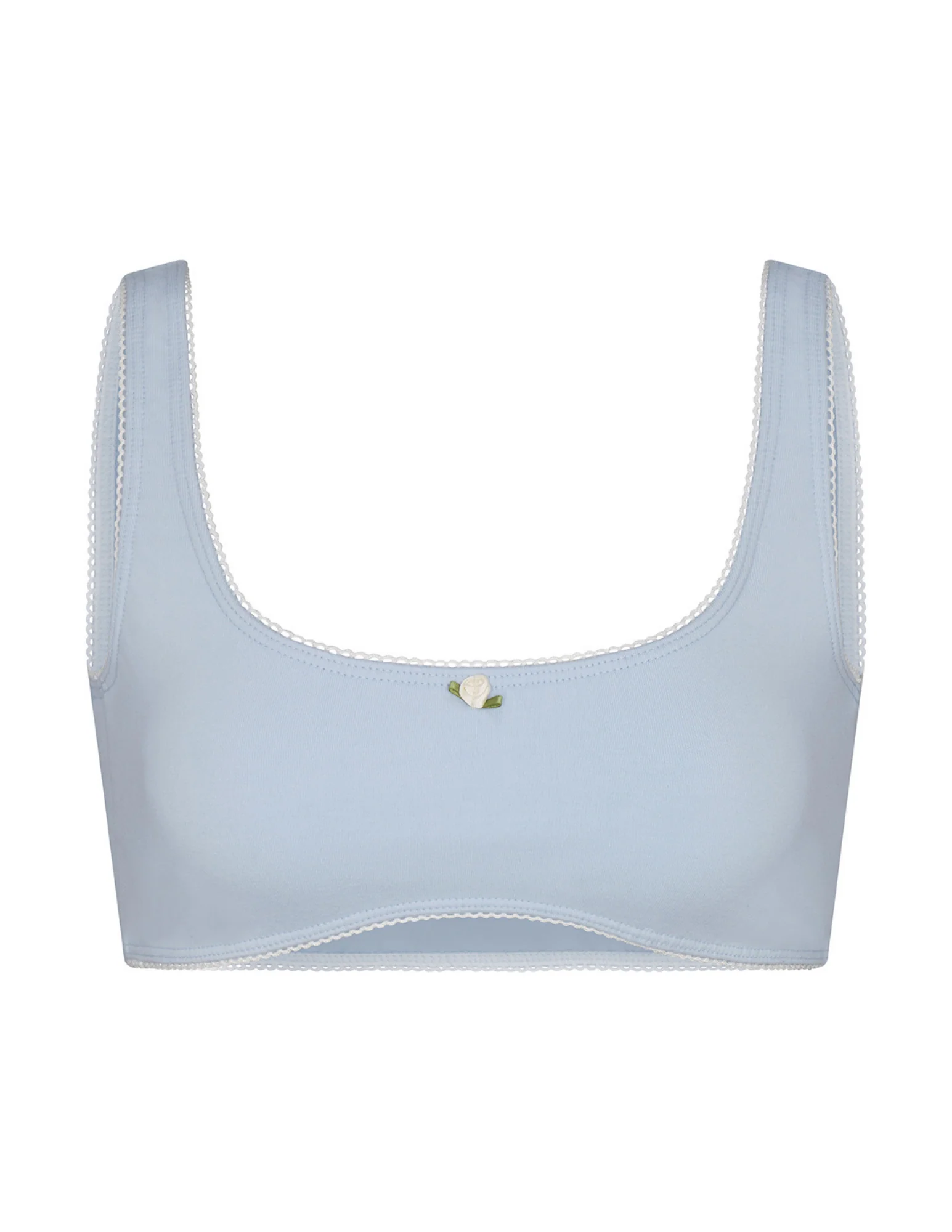 Scoop Back Bralette - Baby Blue - Image 5