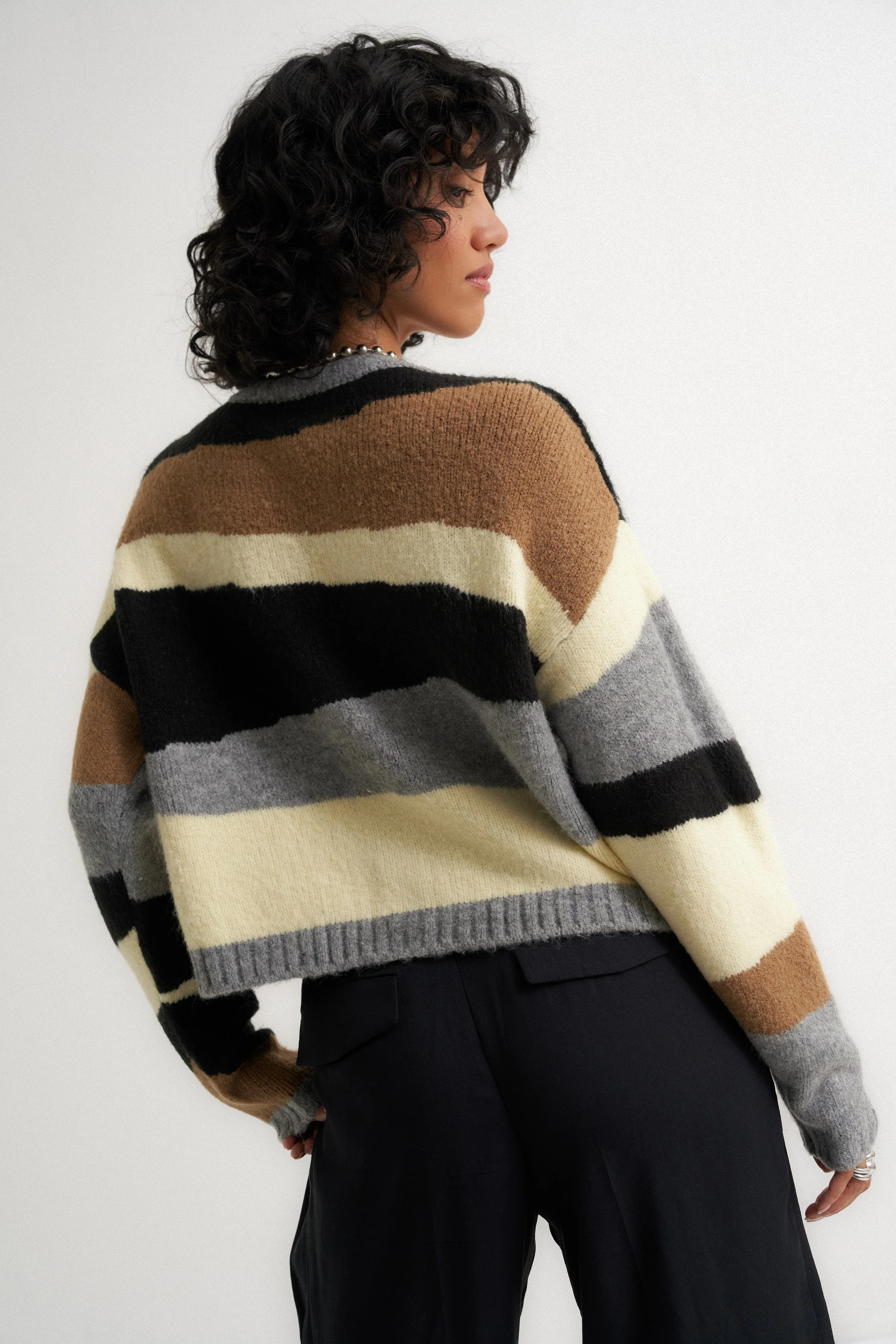 Selma Cardigan - Heather Grey Multi - Image 8