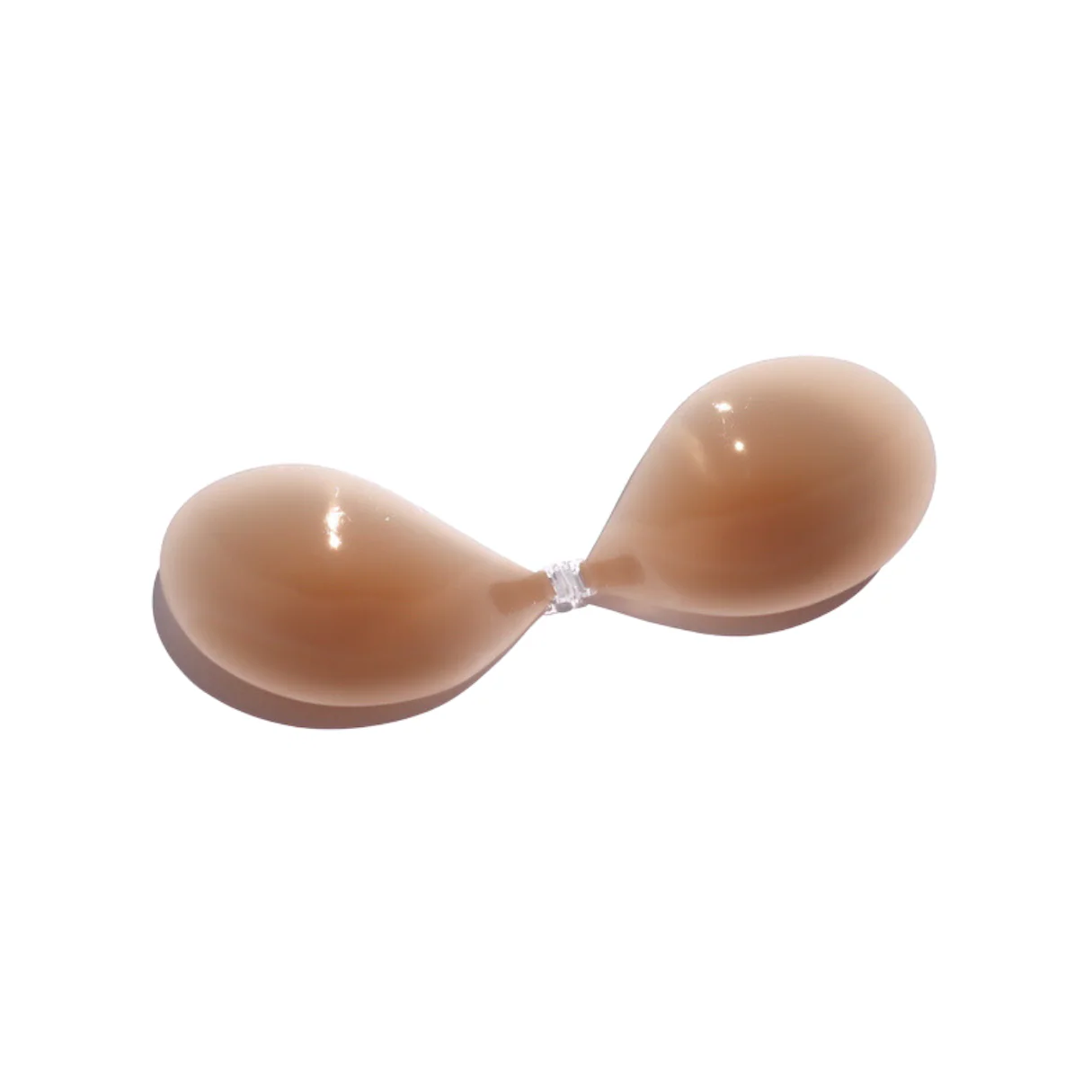 Silicone Stick-on Bra + Beige Silicone Travel Case  - Medium Nude - Image 2