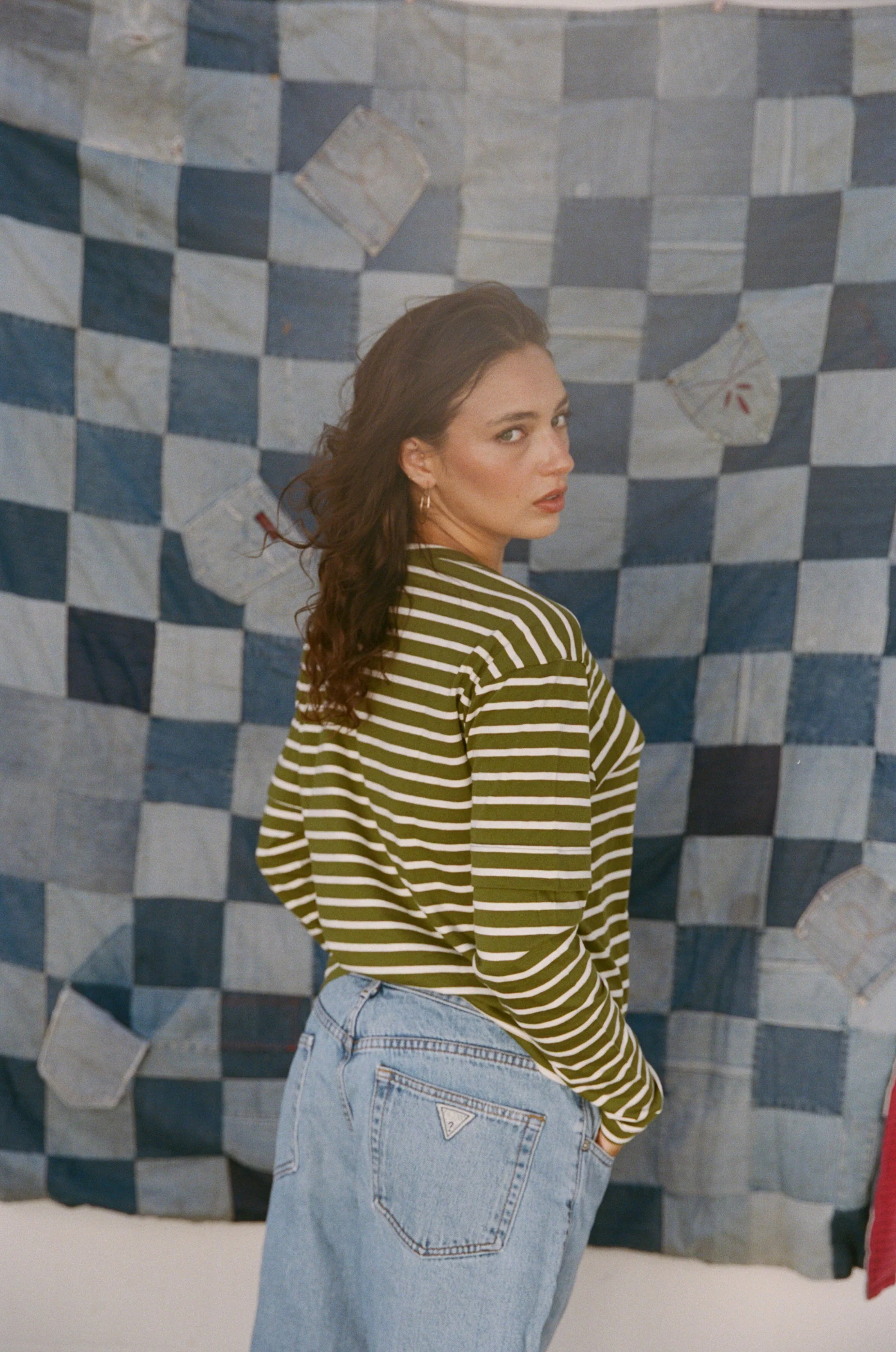 Skate Long Sleeve - Olive Stripe - Image 4