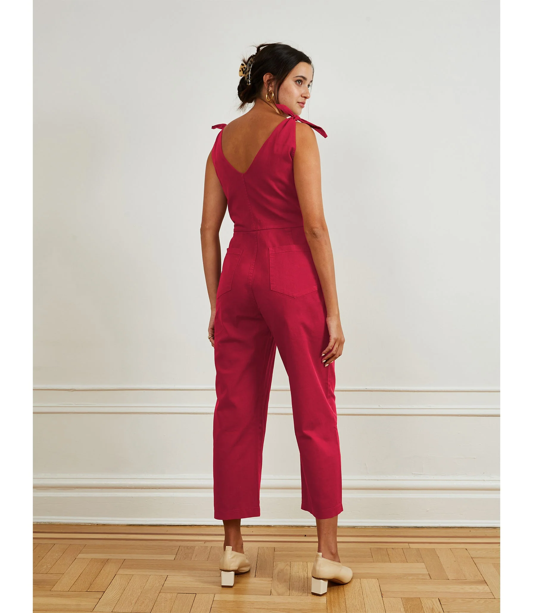 Slate Tie Strap Coveralls - Rose - Image 2