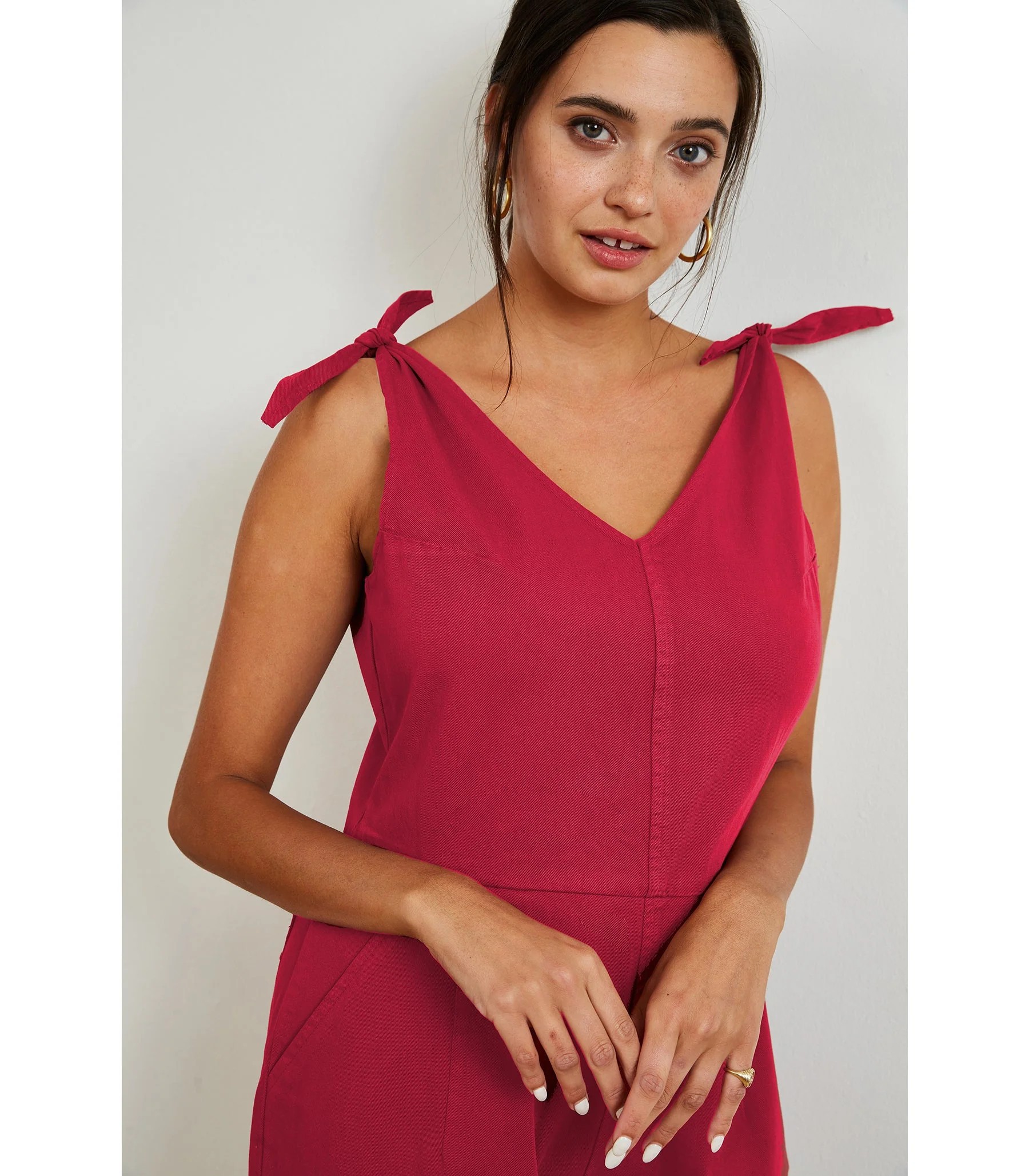 Slate Tie Strap Coveralls - Rose - Image 3
