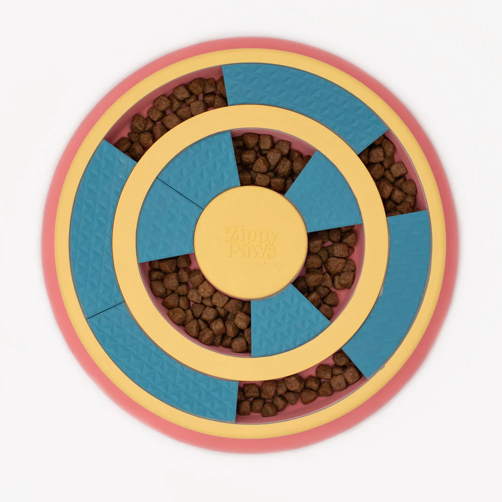 SmartyPaws Puzzler Feeder Bowl - Wagging Wheel - Image 2