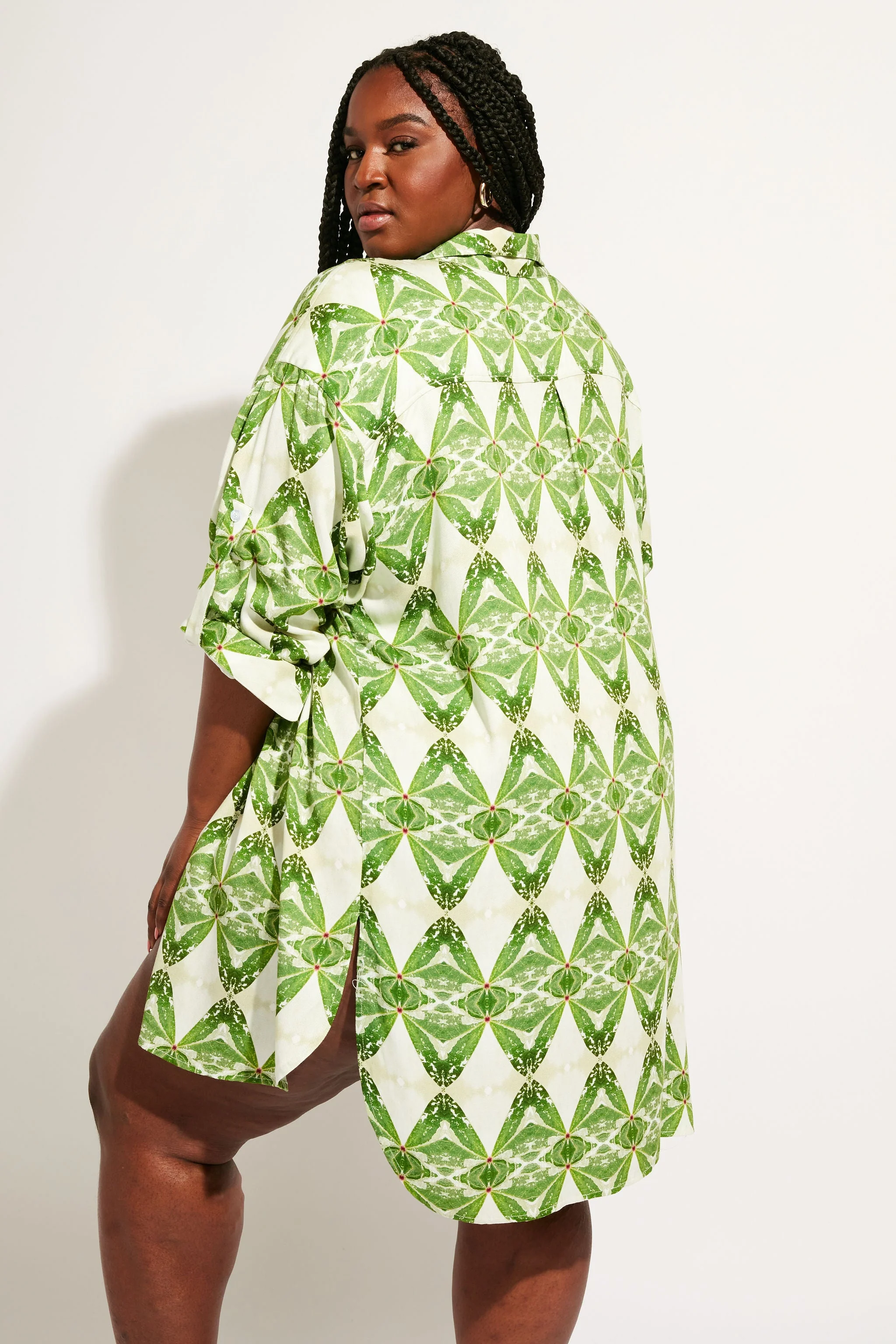 Sol Button-Up Shirt Dress - Pothos - Image 3