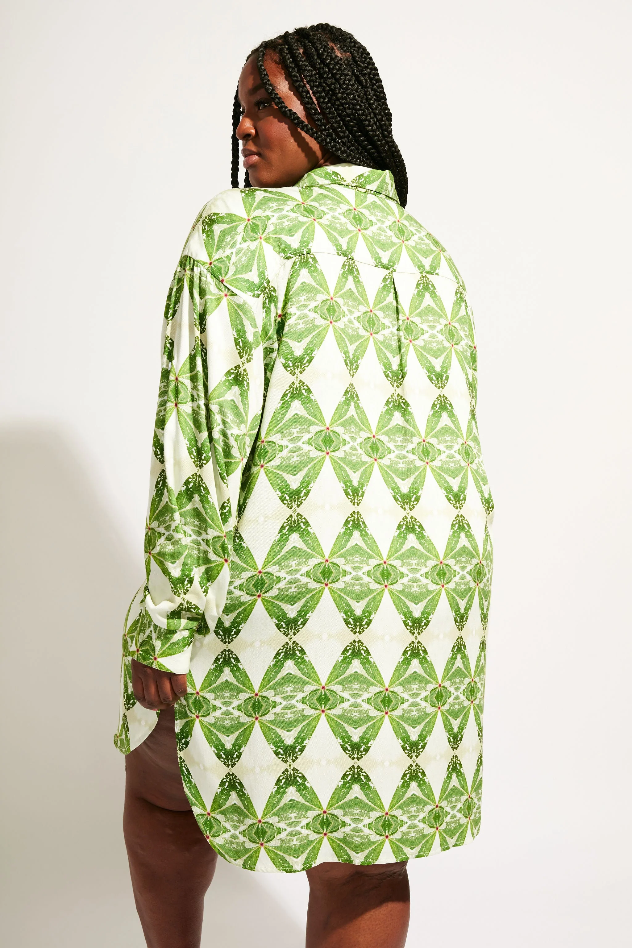 Sol Button-Up Shirt Dress - Pothos - Image 4