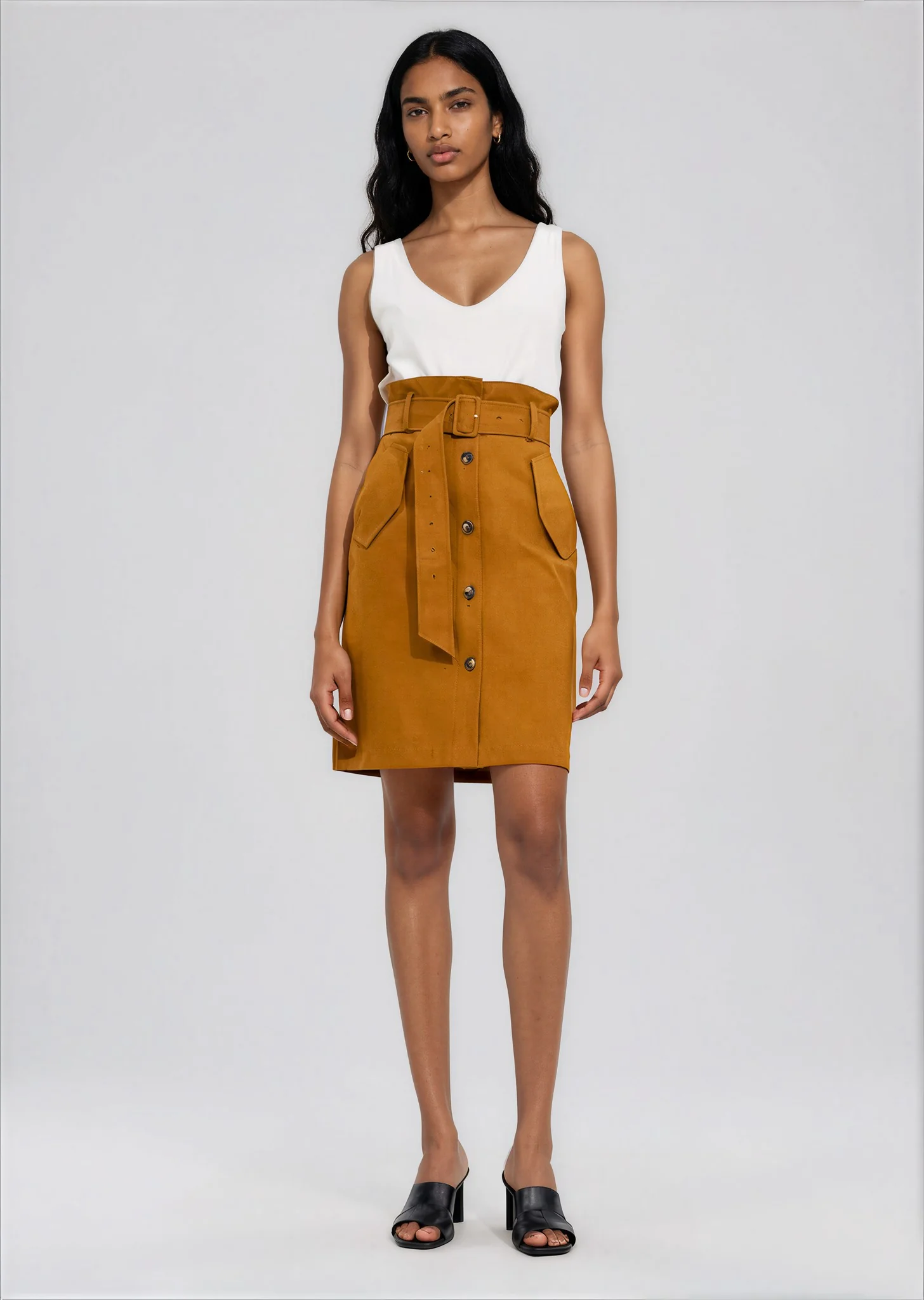 Lexi Midiskirt - Yellow