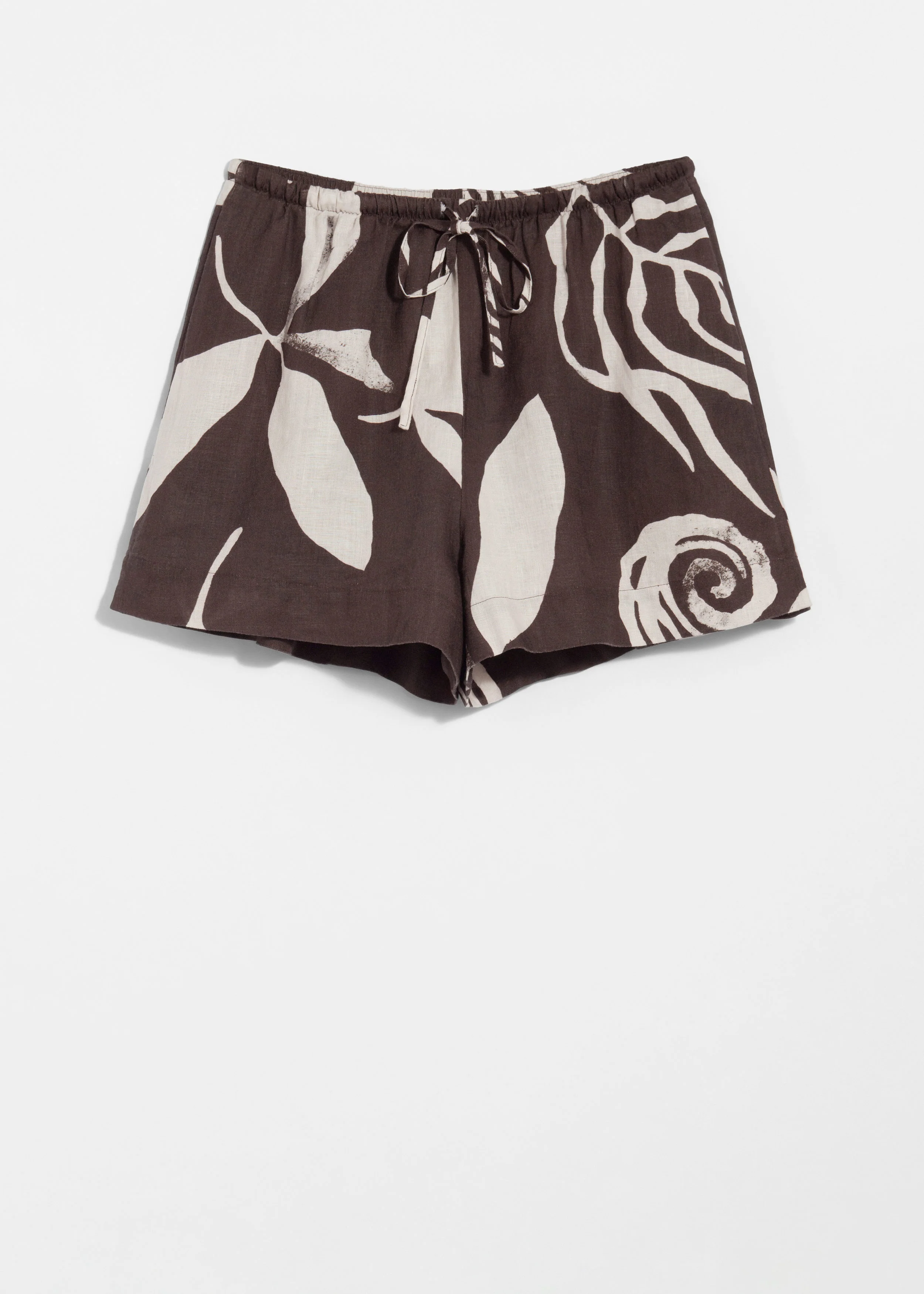 Nadia Linen Shorts - Brown
