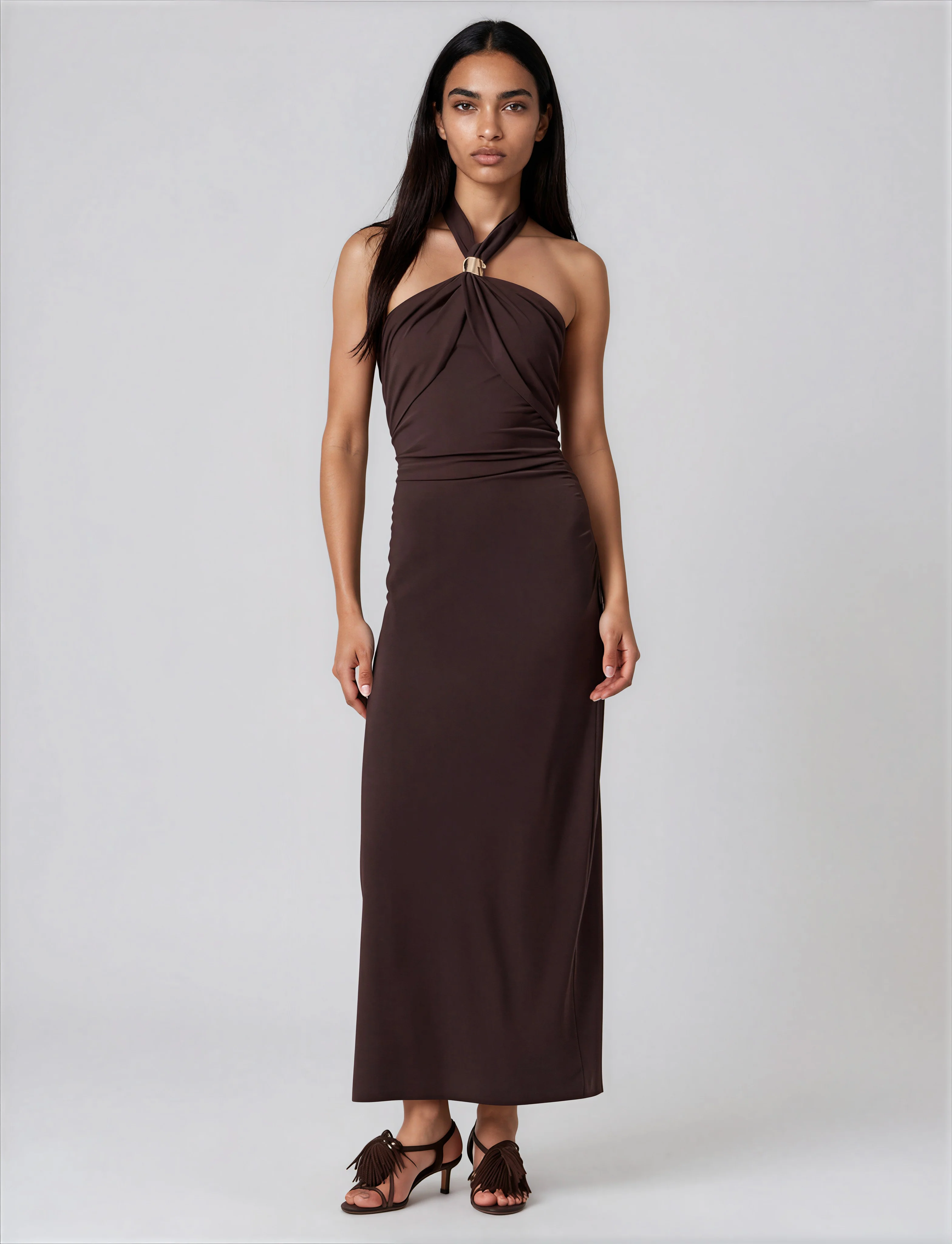 Nena Dress - Brown - Image 2