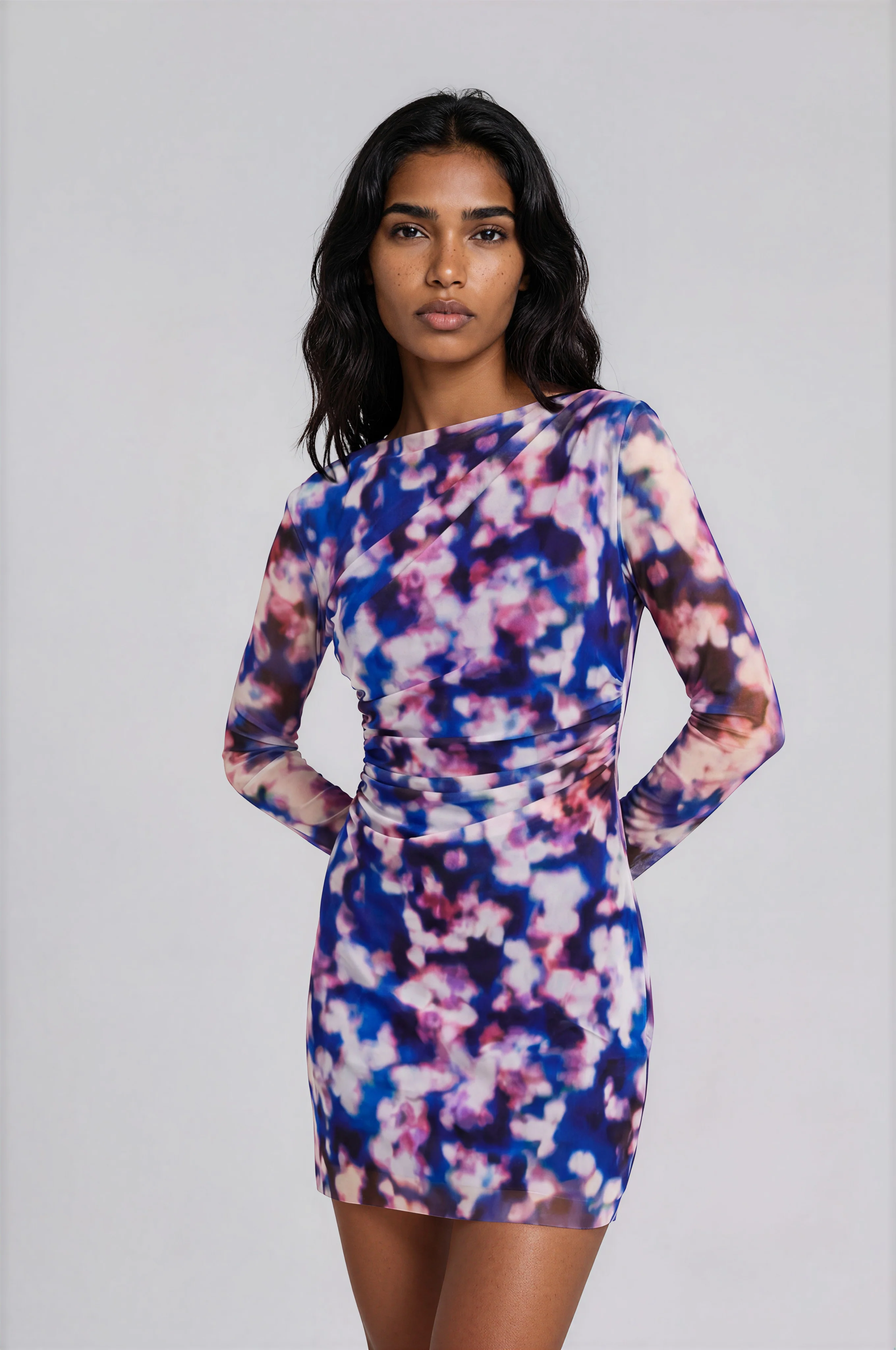 Silje Mesh Dress - Blue