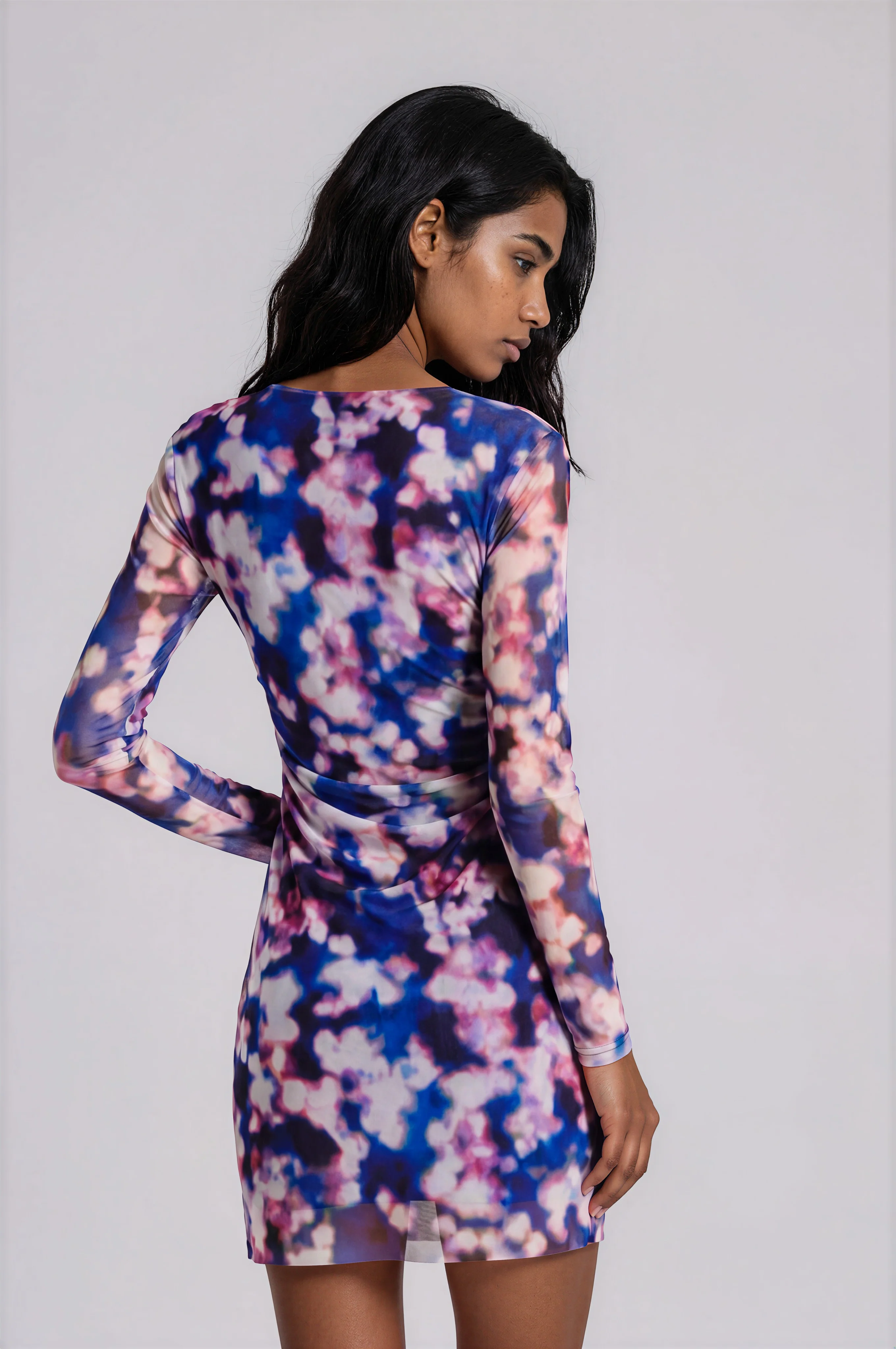 Silje Mesh Dress - Blue - Image 3