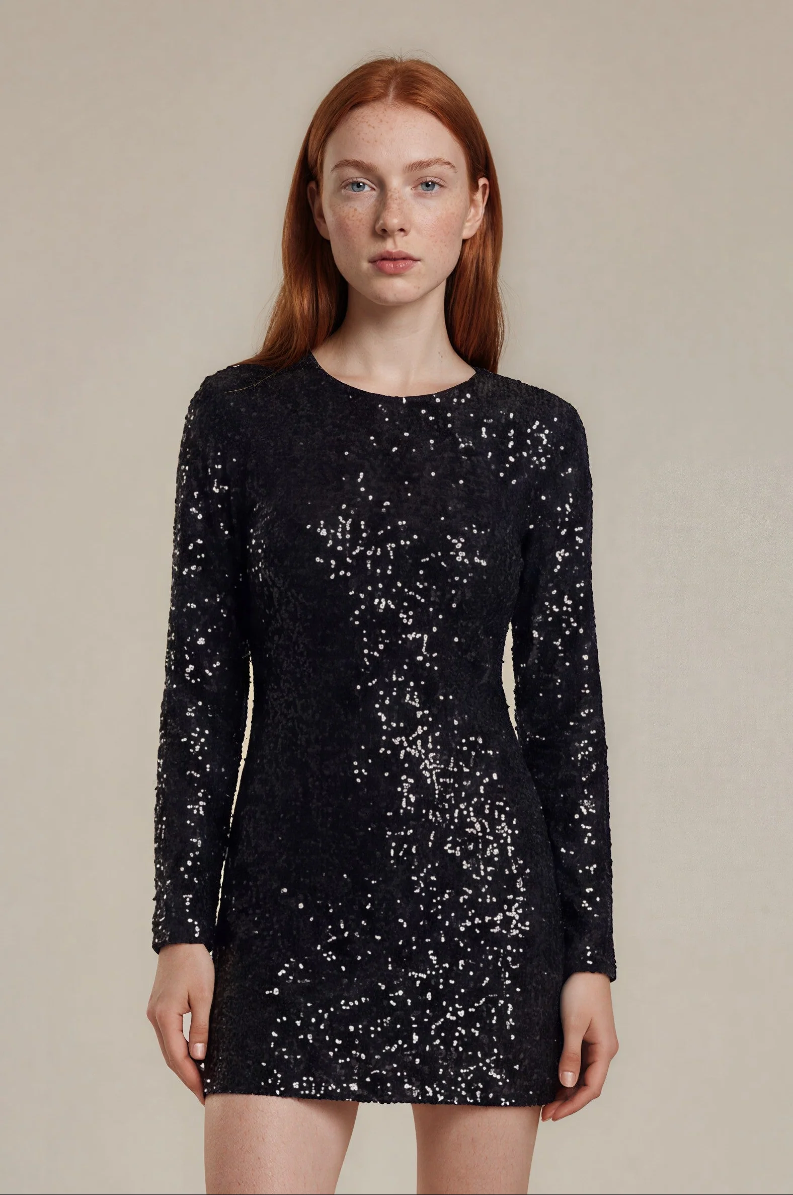 Tessa Sequin Dress - Black