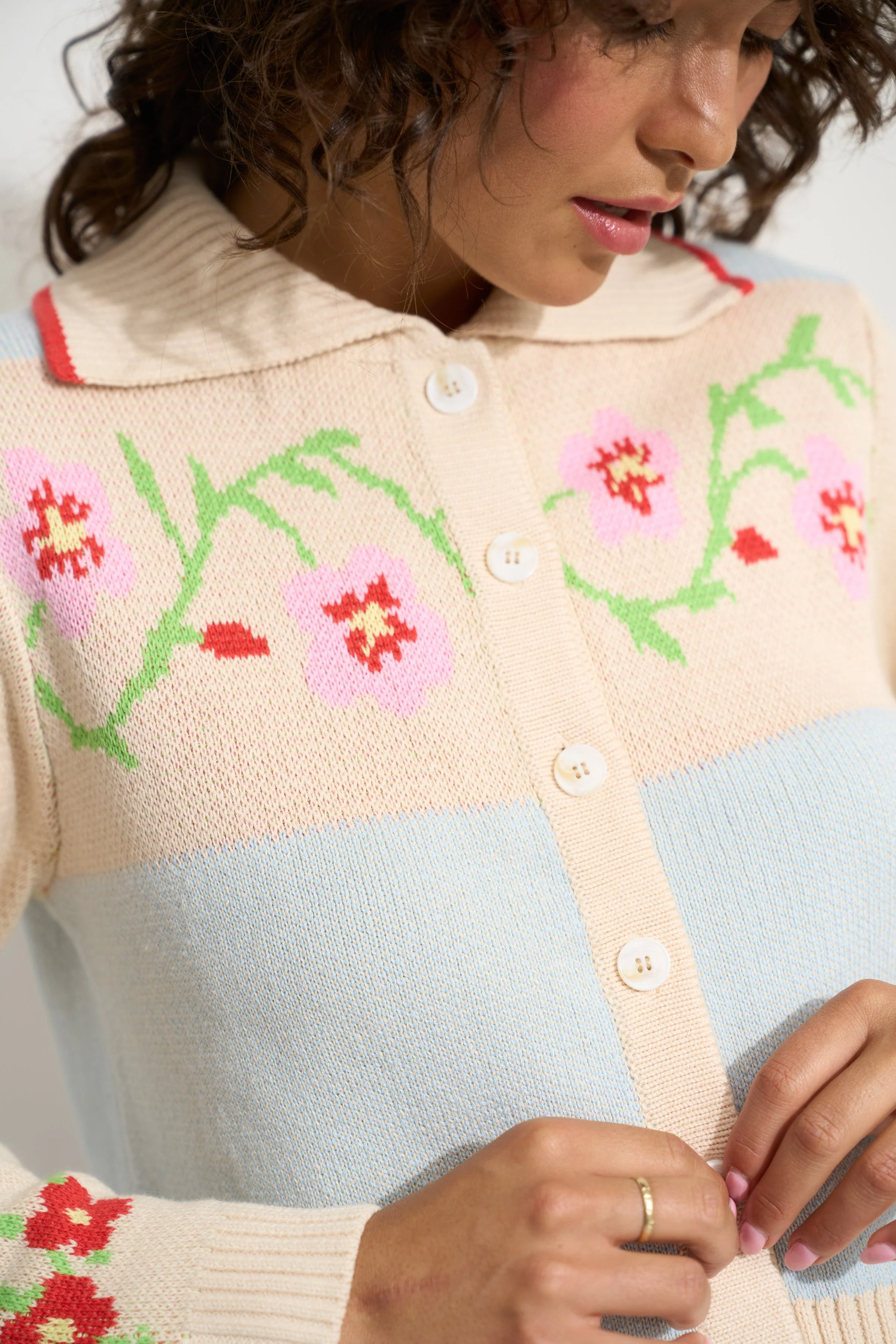 Teagan Cardigan - Blue Multi